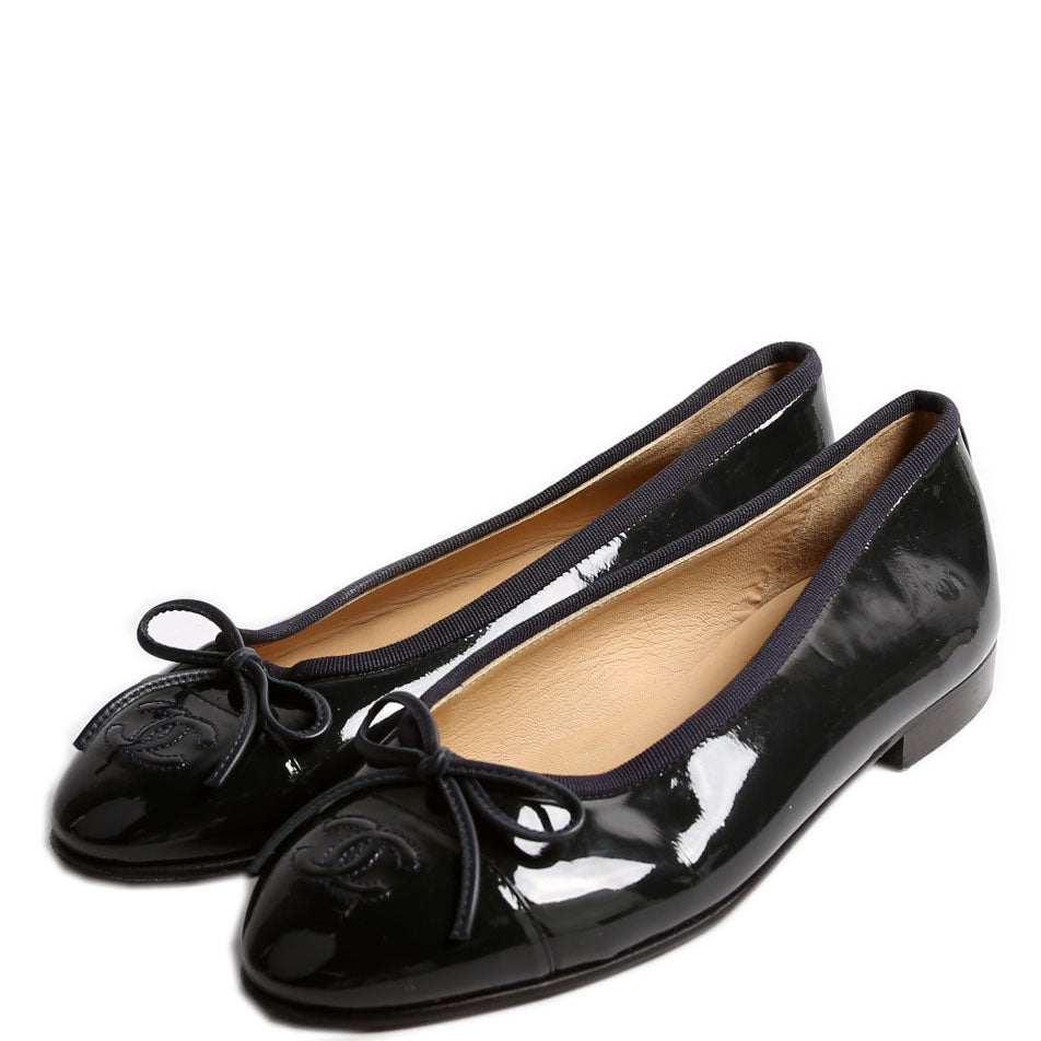 CC Cap Toe Ballet Flats Size 35.5 Navy