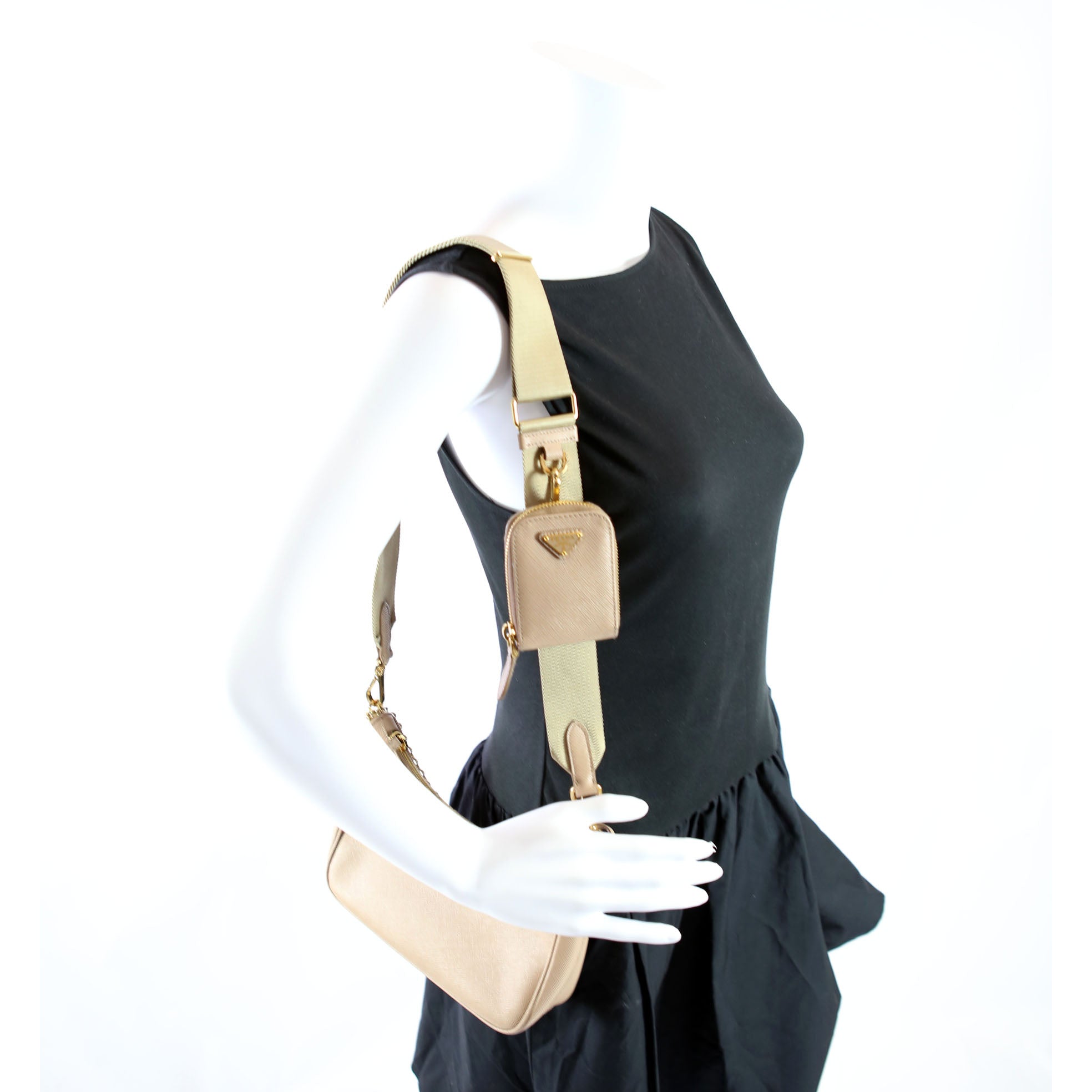 Saffiano Re-Edition 2005 Beige/Gold