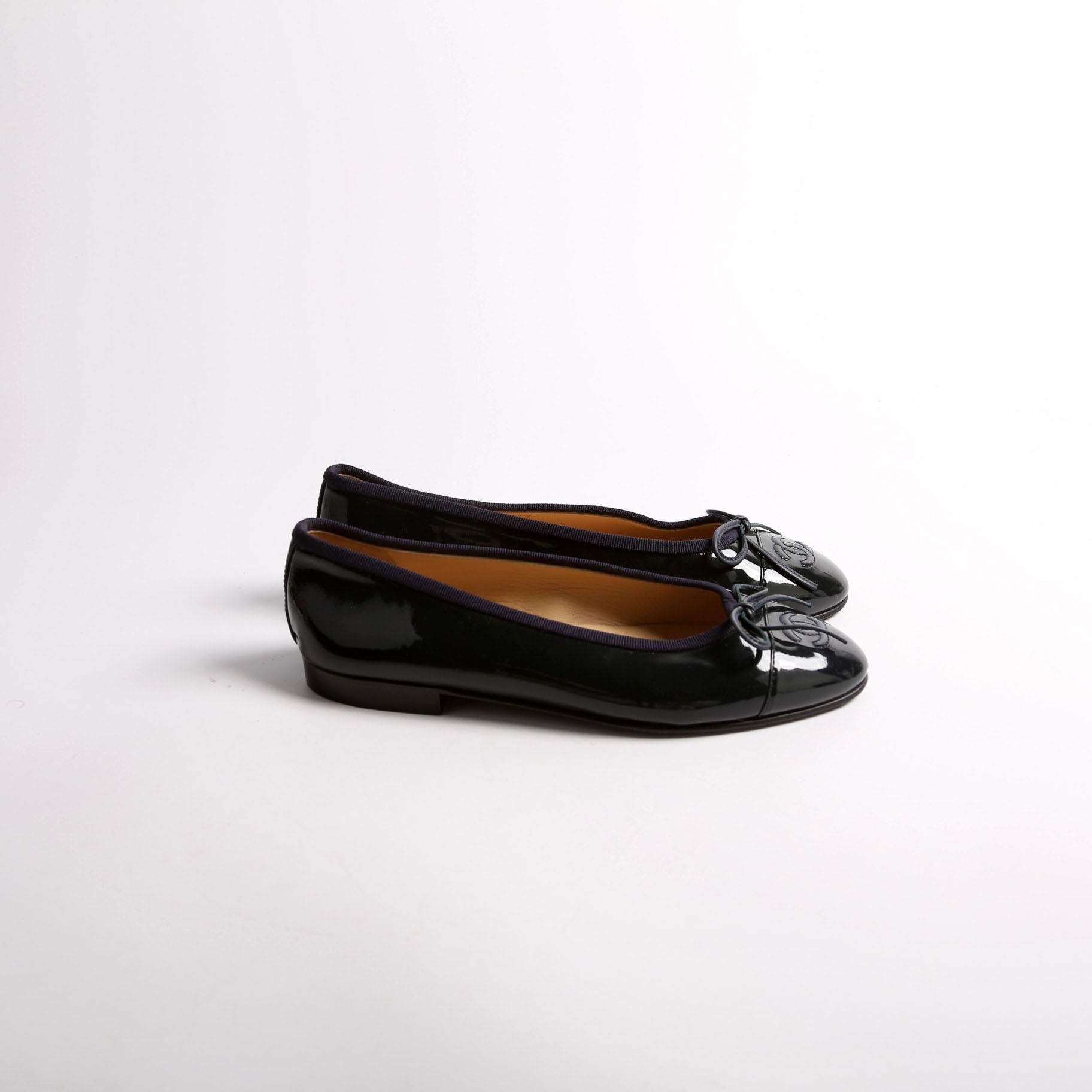 CC Cap Toe Ballet Flats Size 35.5 Navy