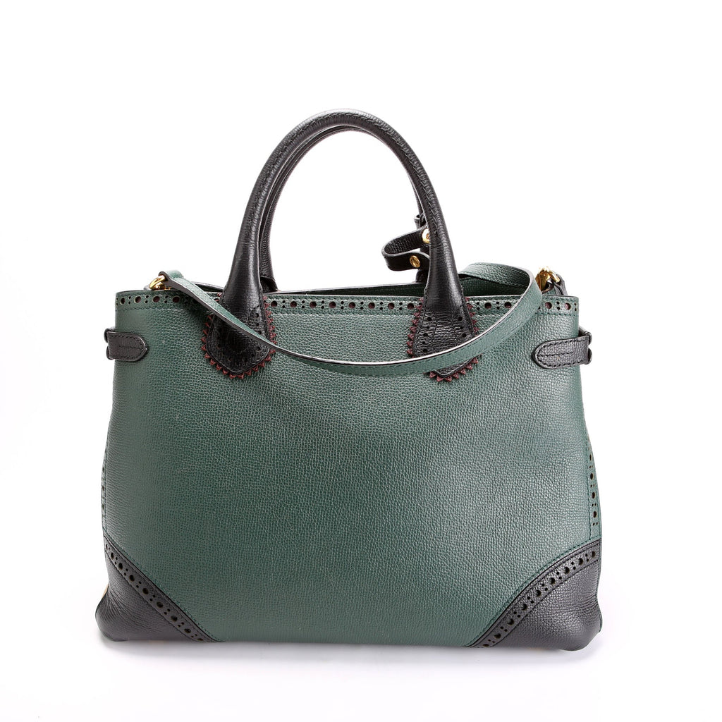 4067302 Banner Tote Medium Green Brogue