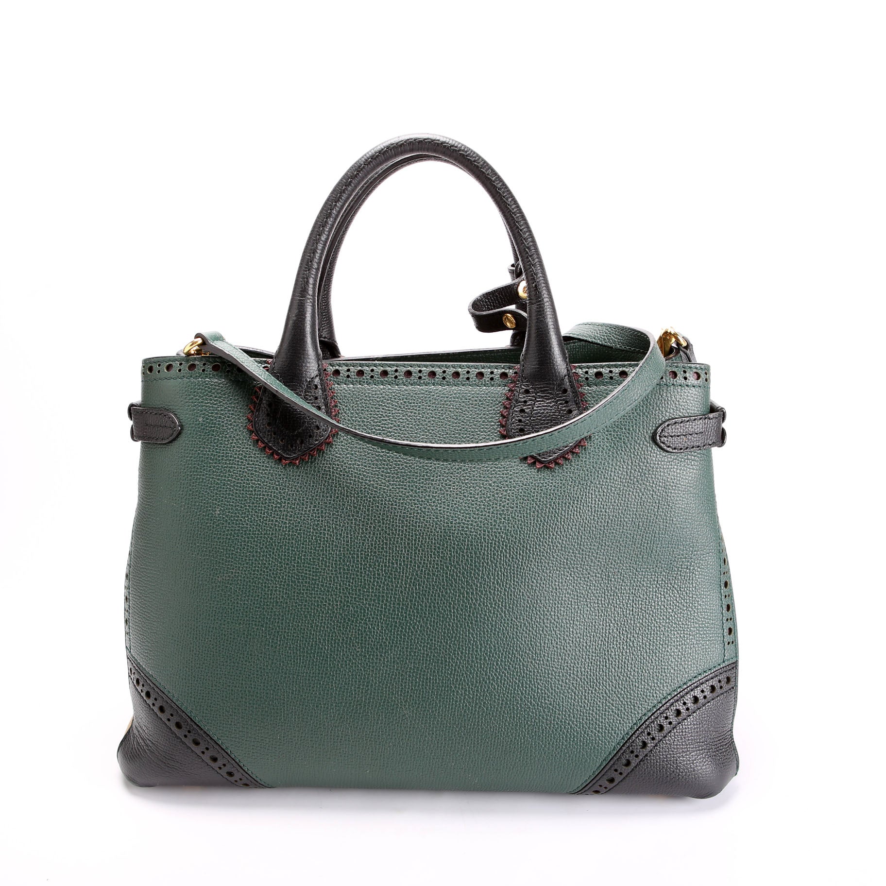4067302 Banner Tote Medium Green Brogue