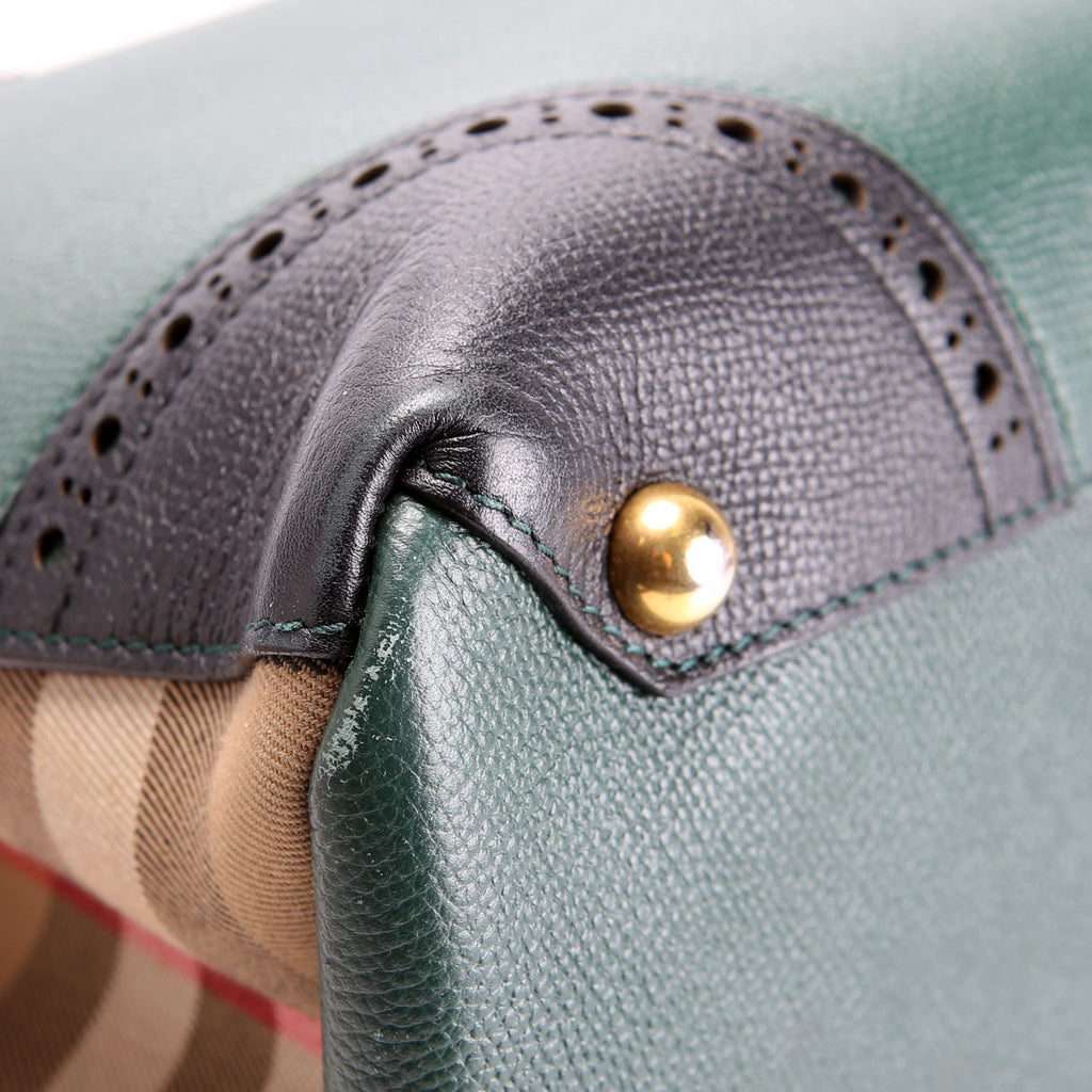 4067302 Banner Tote Medium Green Brogue