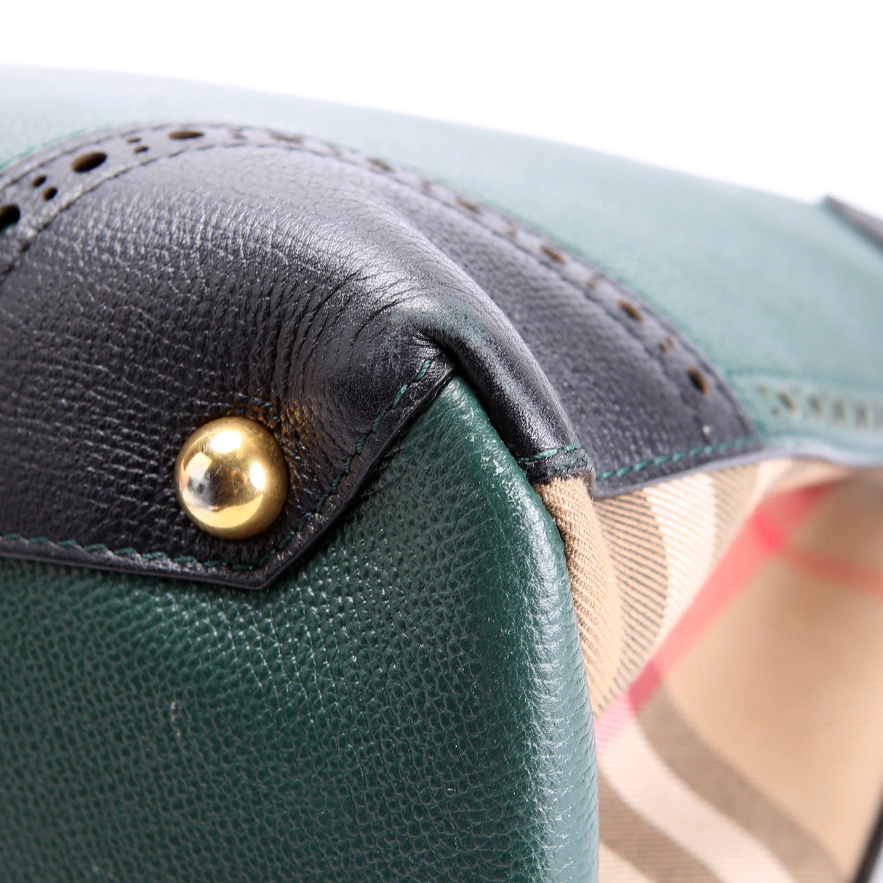 4067302 Banner Tote Medium Green Brogue