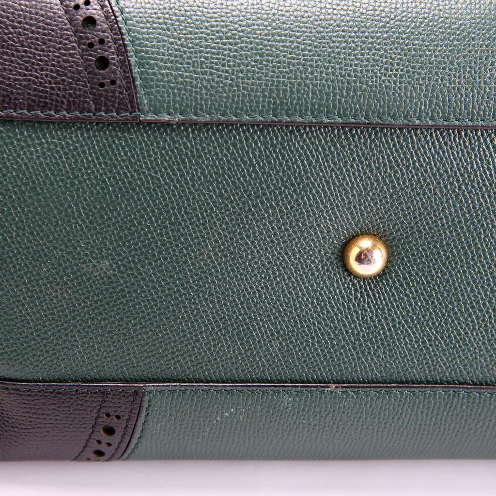 4067302 Banner Tote Medium Green Brogue