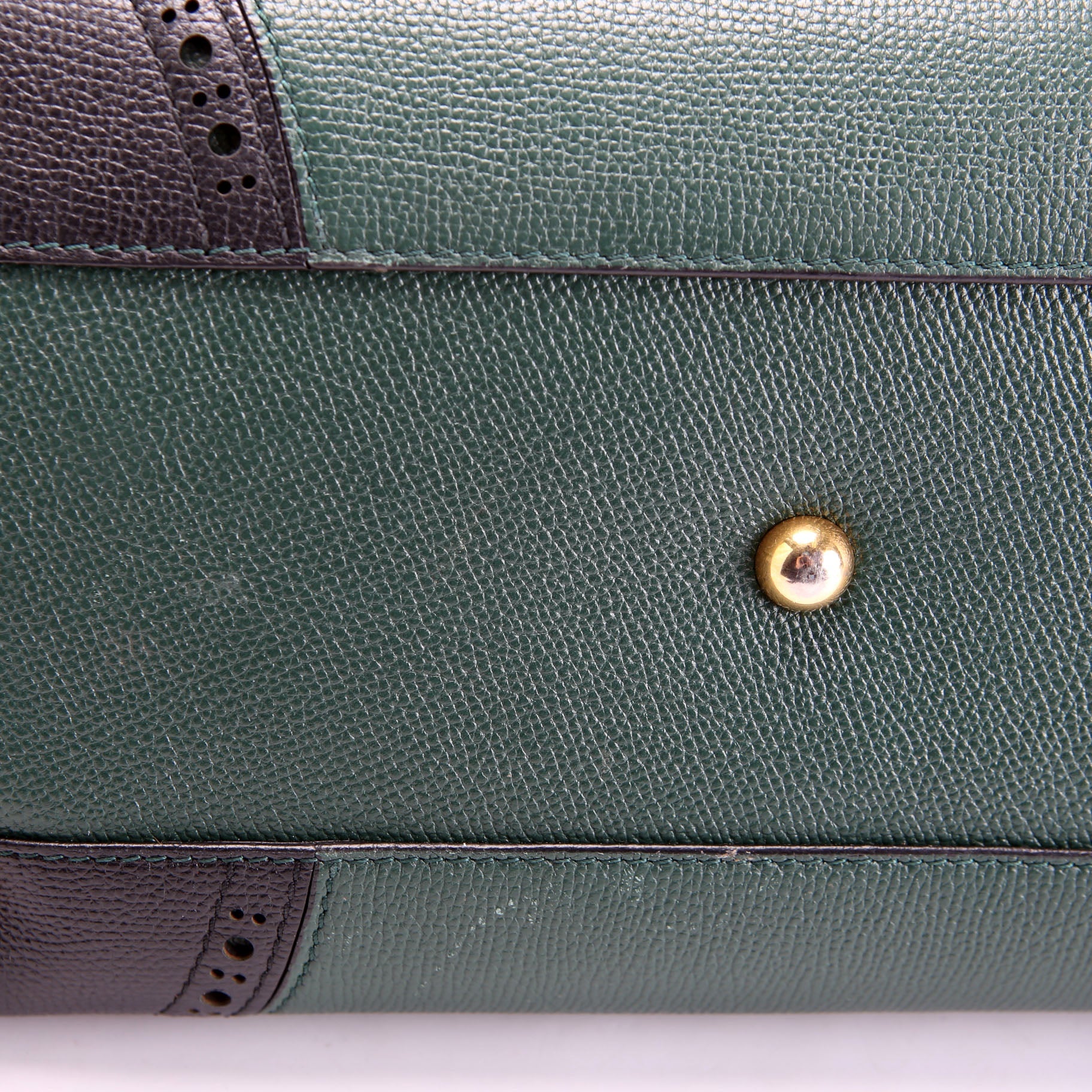 4067302 Banner Tote Medium Green Brogue