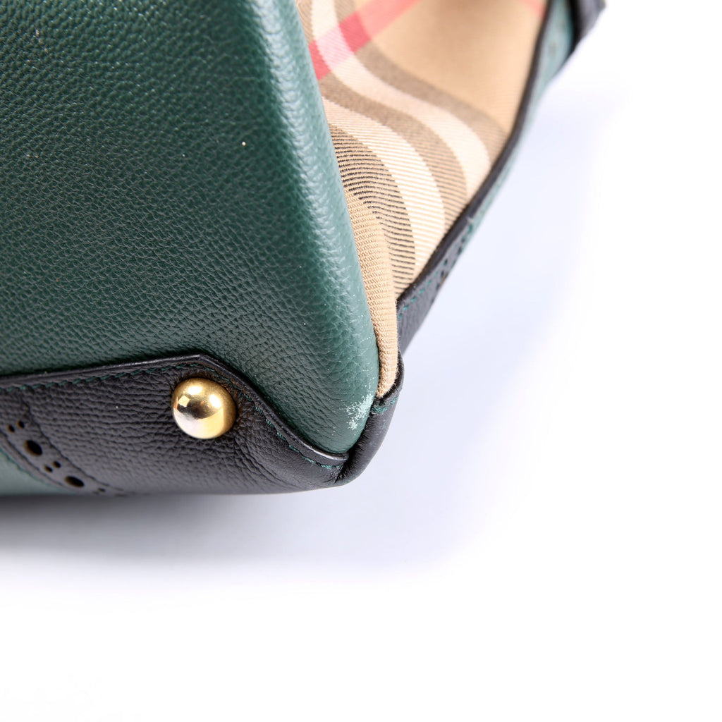 4067302 Banner Tote Medium Green Brogue