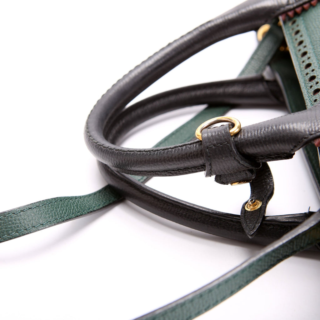 4067302 Banner Tote Medium Green Brogue