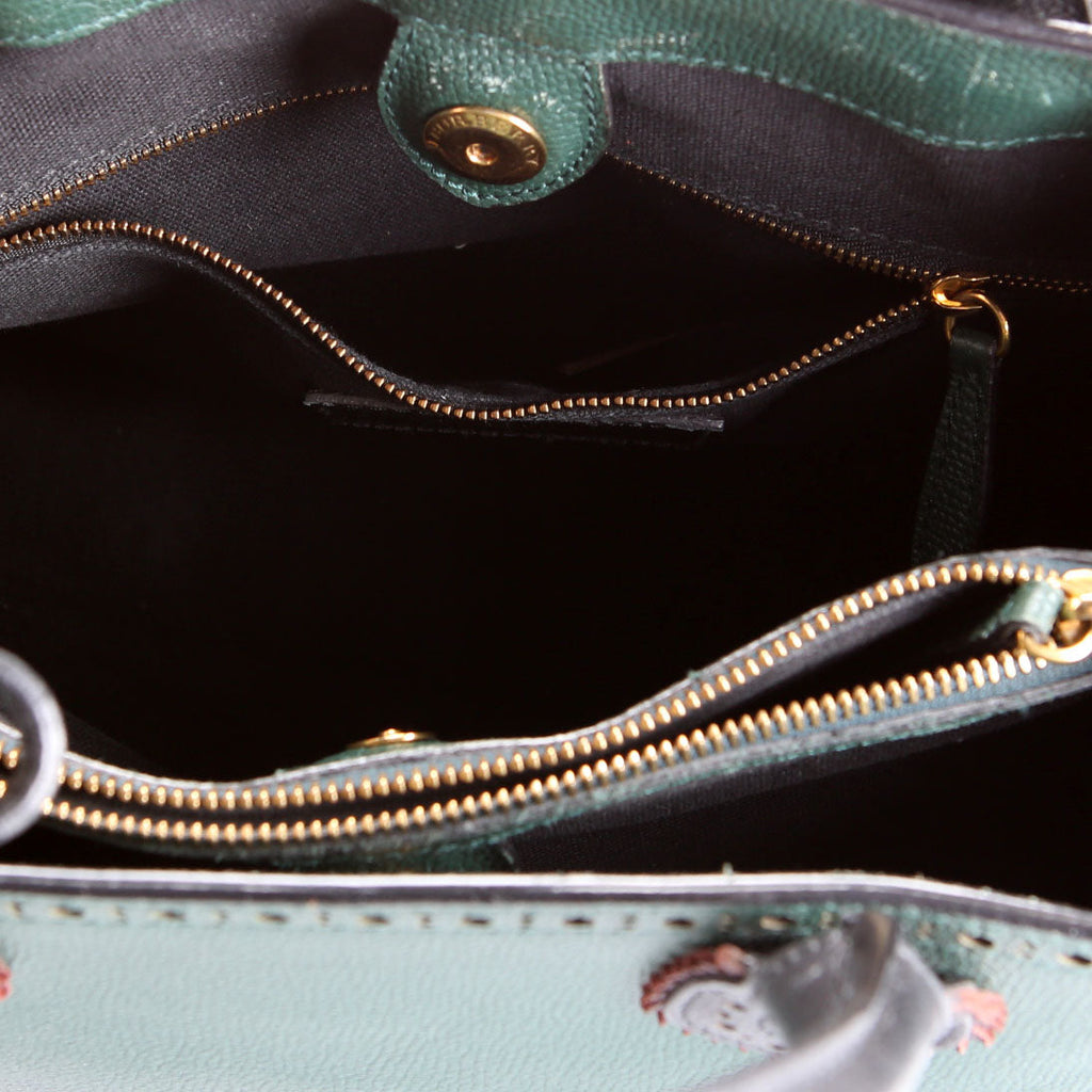 4067302 Banner Tote Medium Green Brogue
