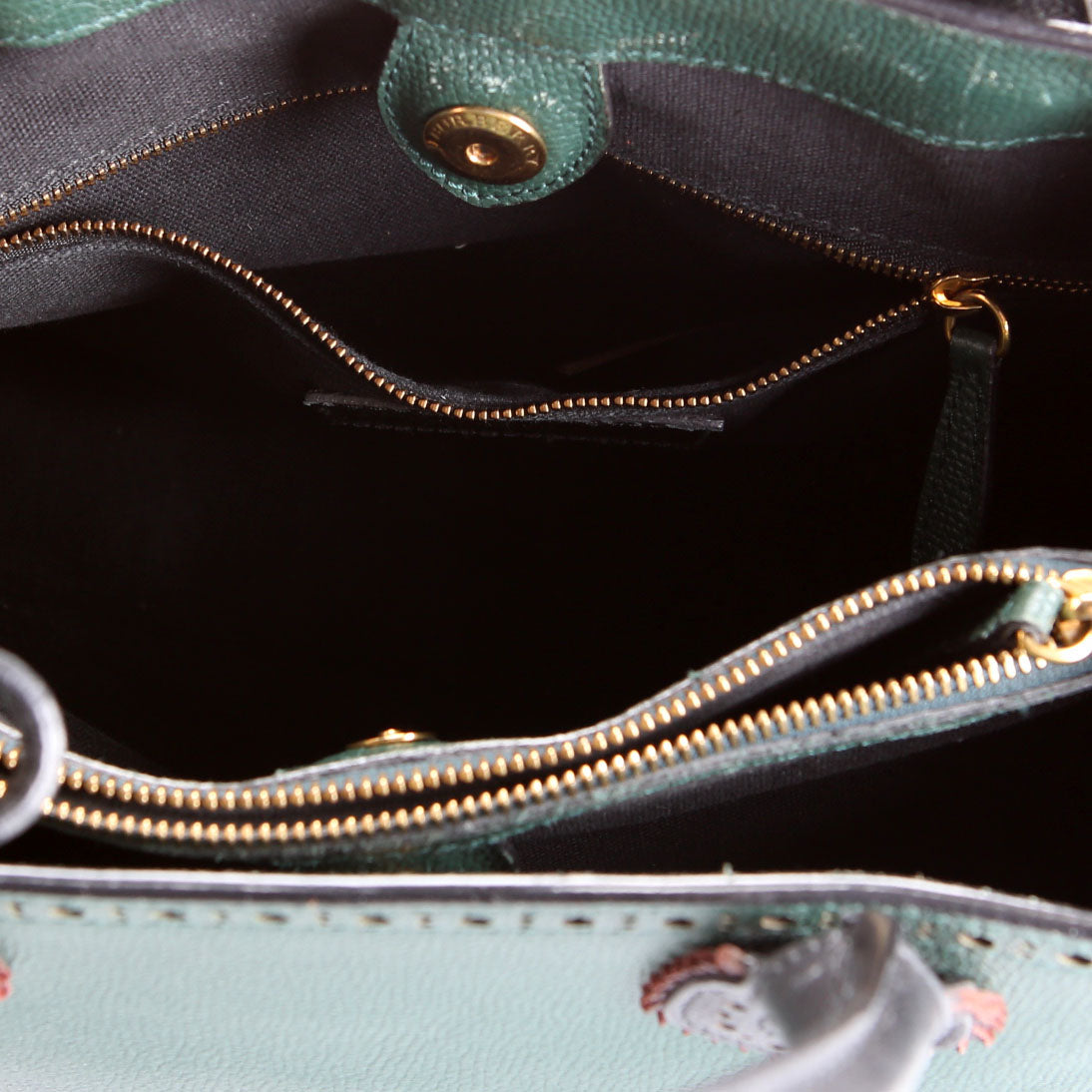 4067302 Banner Tote Medium Green Brogue