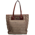 8BH174 Zucchino Fabric Tote Vintage Brown