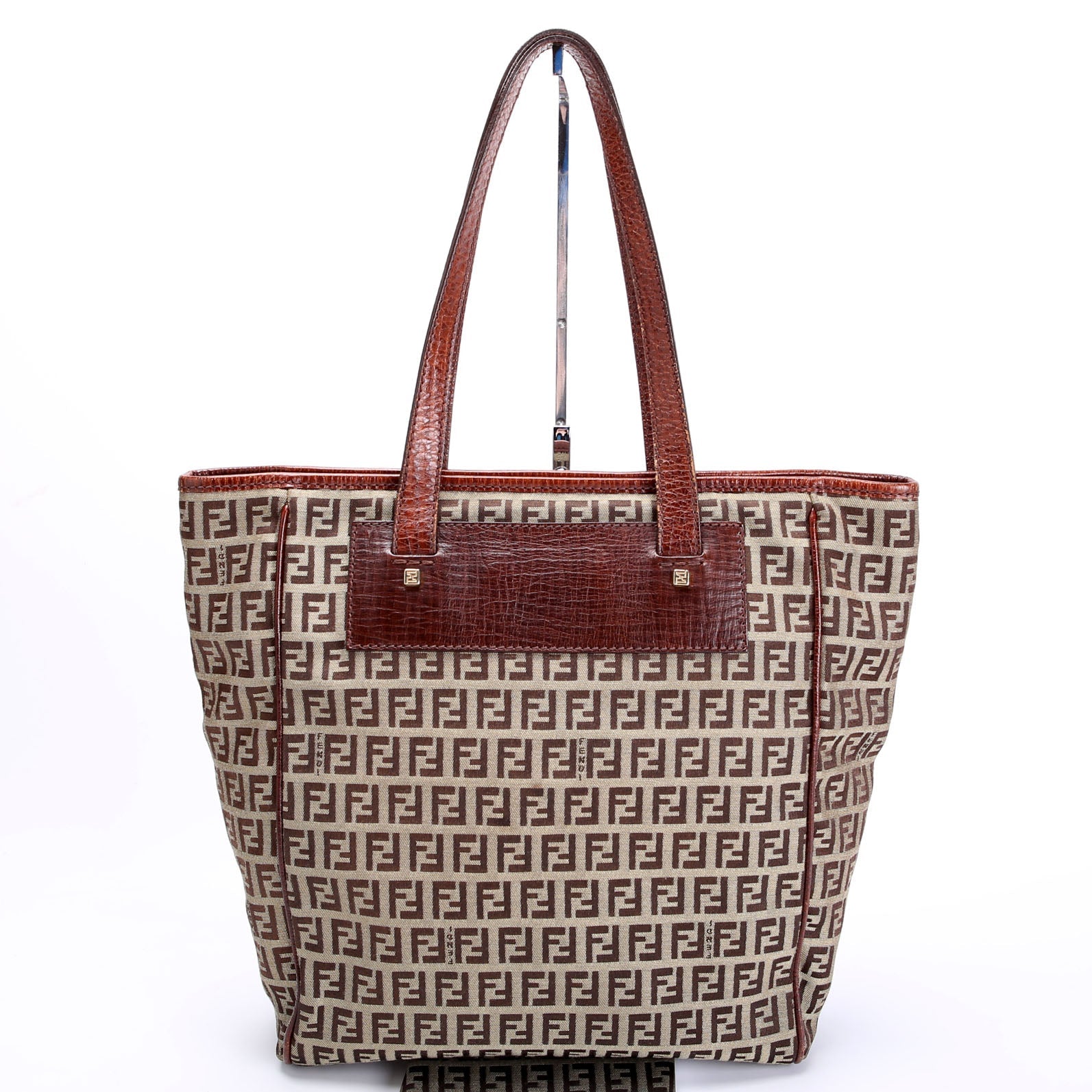 8BH174 Zucchino Fabric Tote Vintage Brown