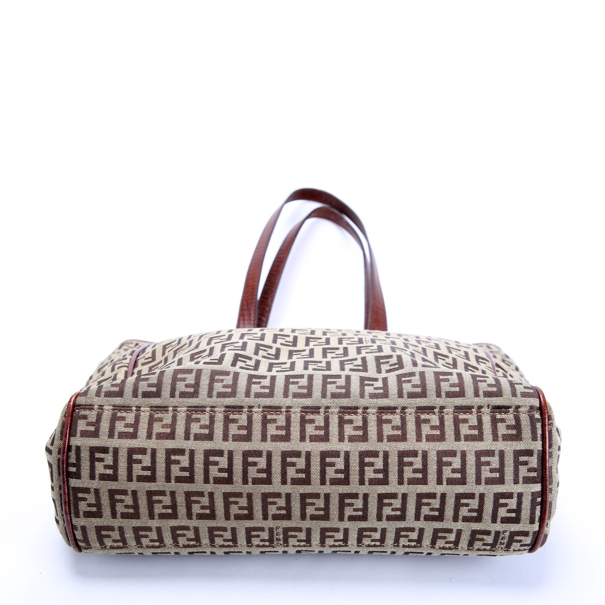 8BH174 Zucchino Fabric Tote Vintage Brown