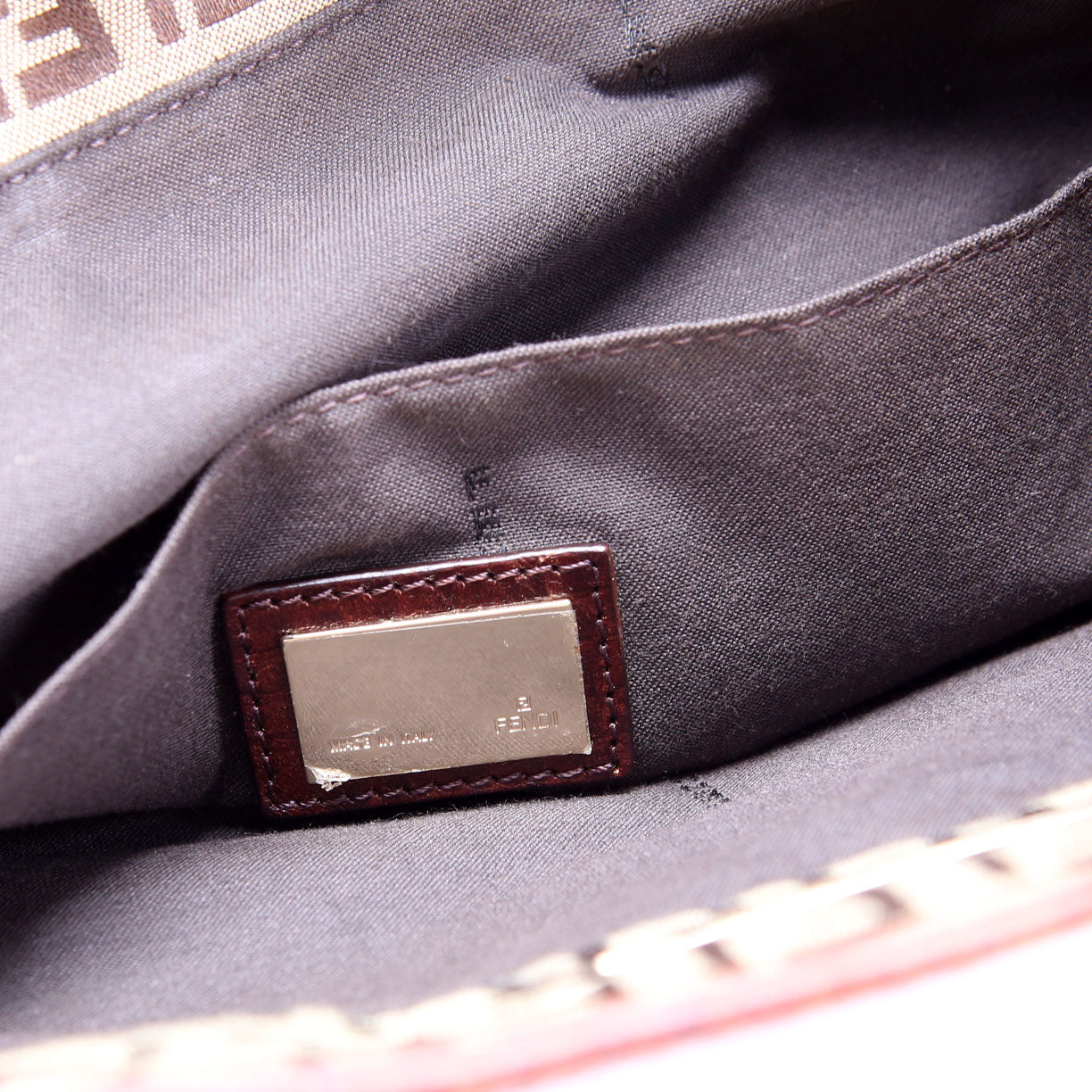 8BH174 Zucchino Fabric Tote Vintage Brown