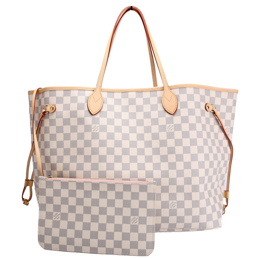 Neverfull With Wallet GM Damier Azur Pink