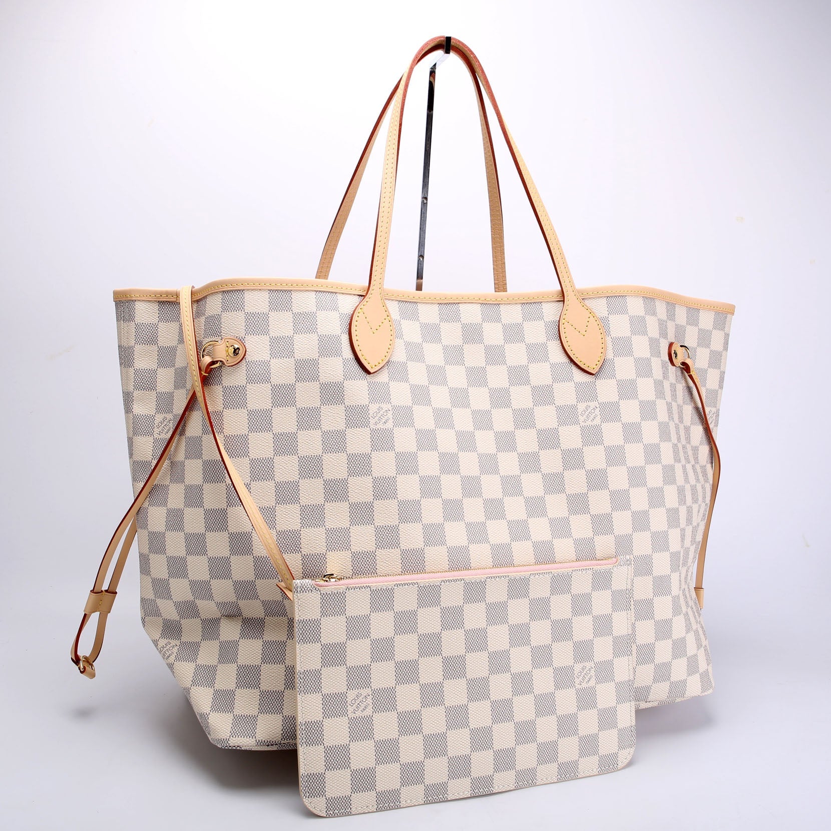 Neverfull With Wallet GM Damier Azur Pink