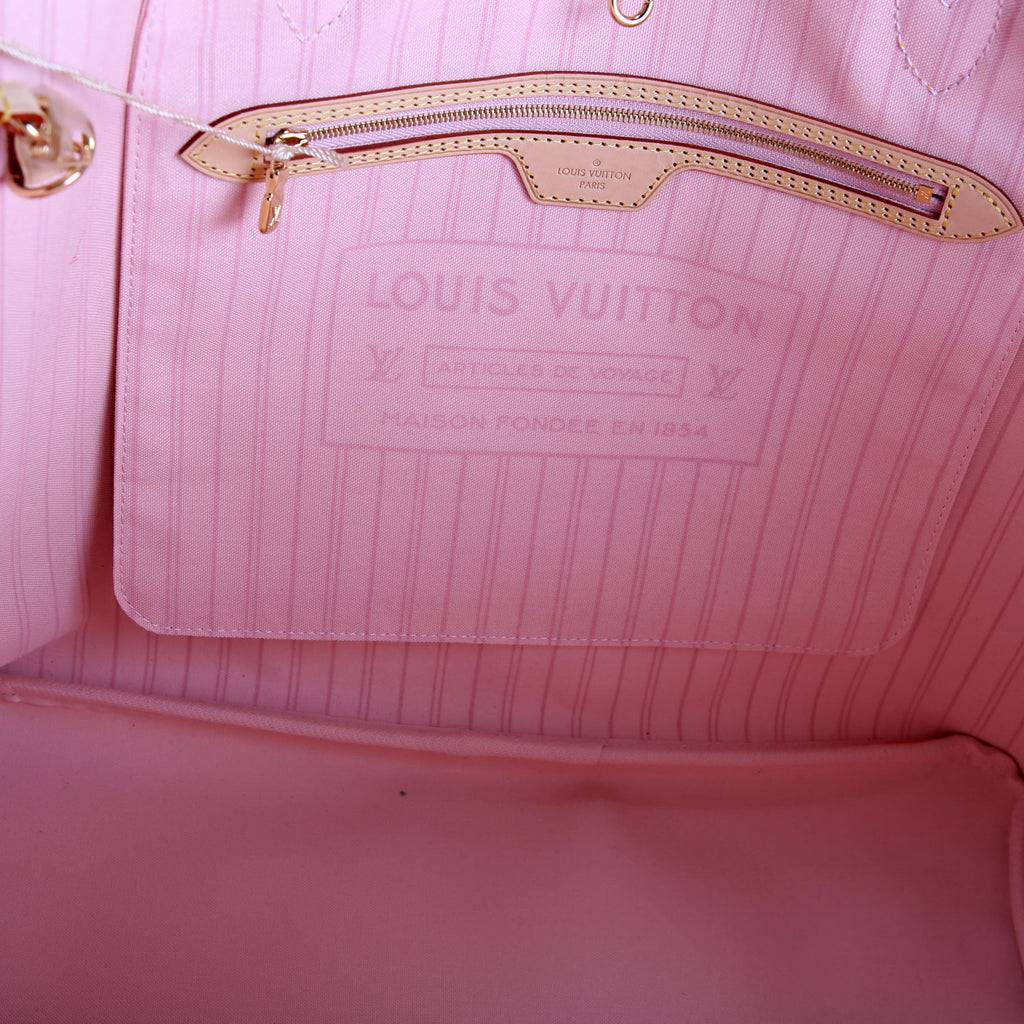 Neverfull With Wallet GM Damier Azur Pink