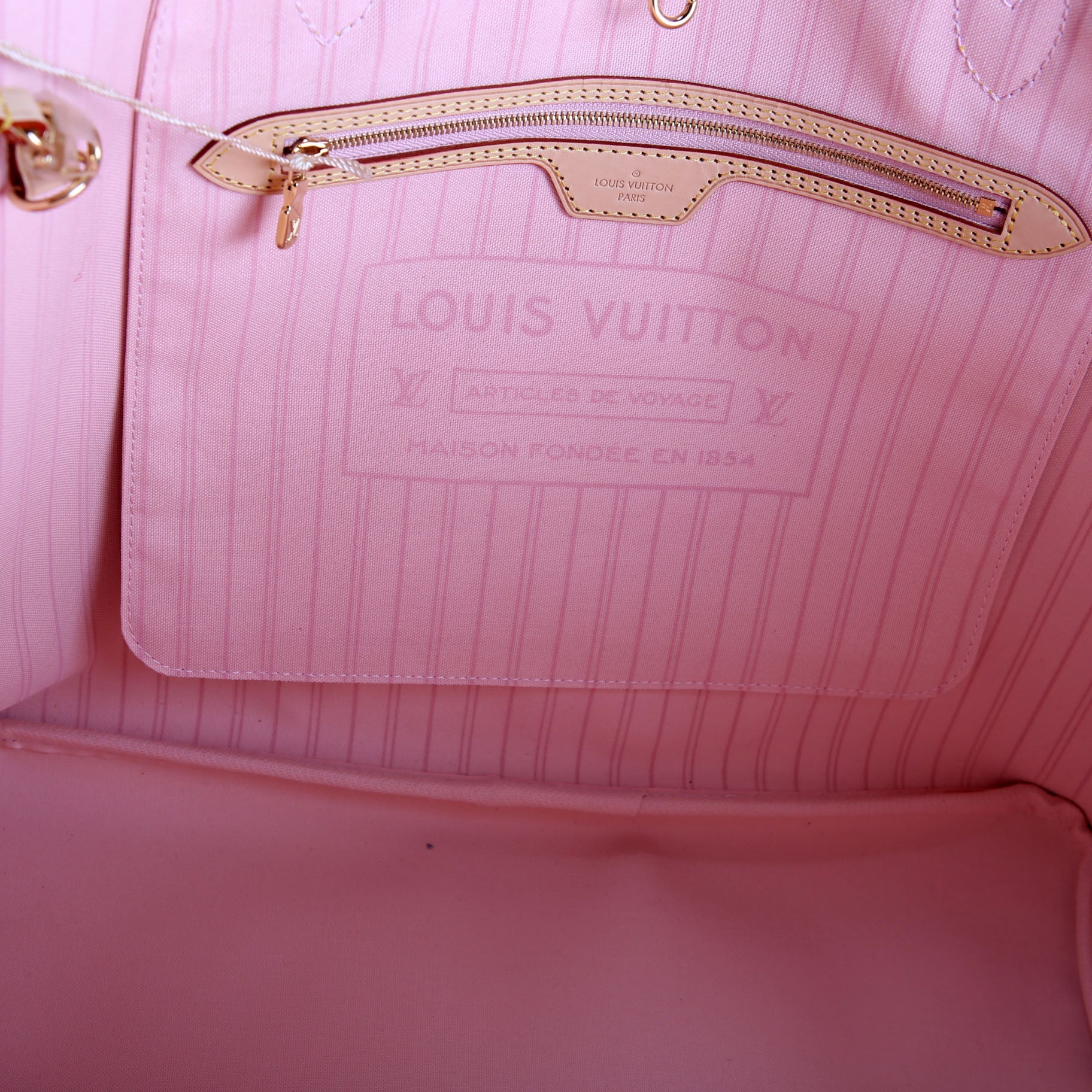 Neverfull With Wallet GM Damier Azur Pink