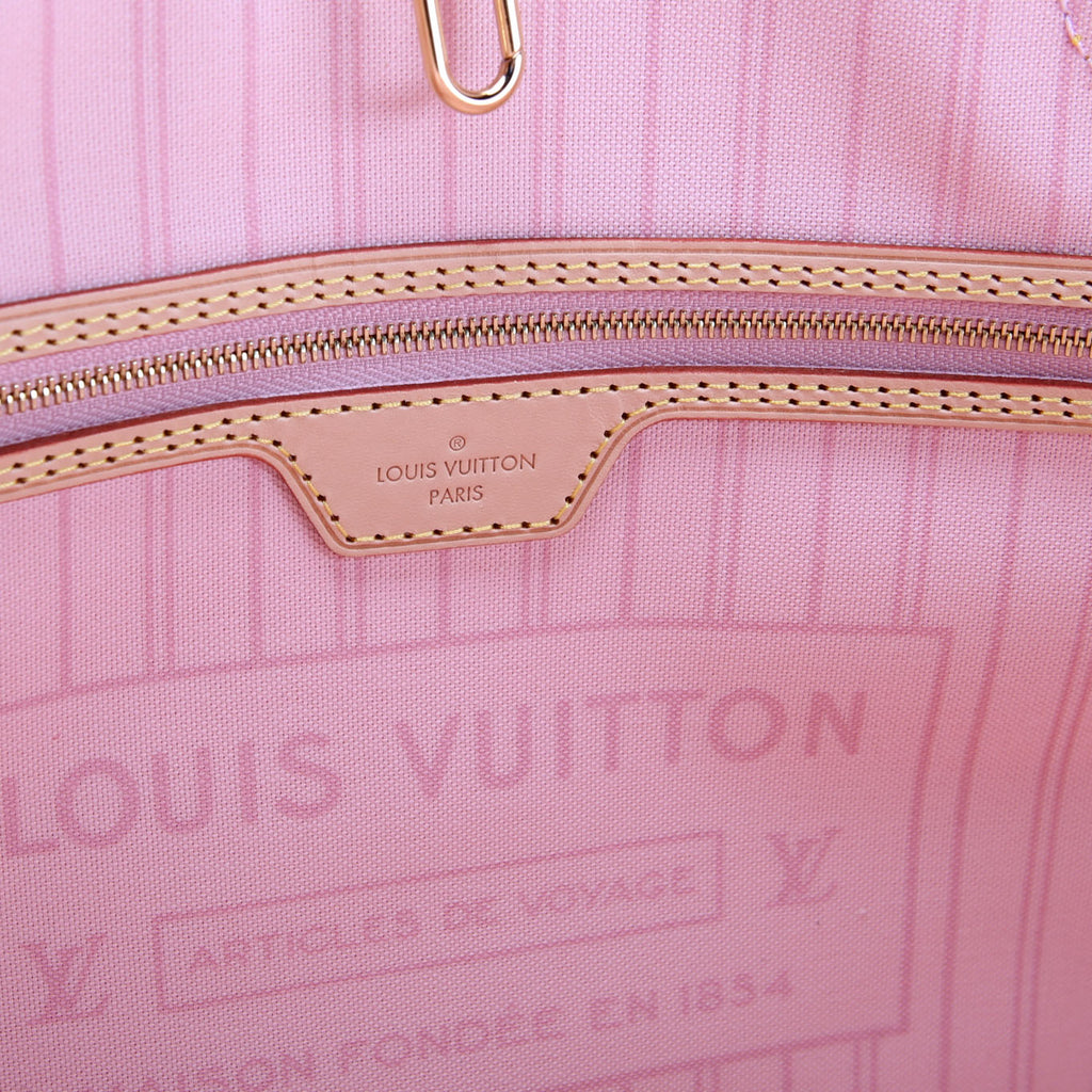 Neverfull With Wallet GM Damier Azur Pink