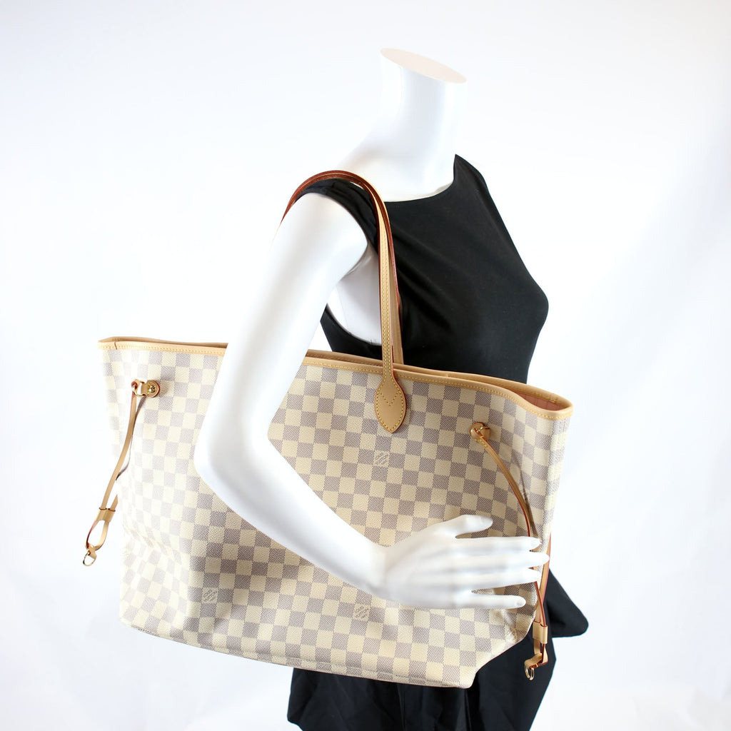 Neverfull With Wallet GM Damier Azur Pink