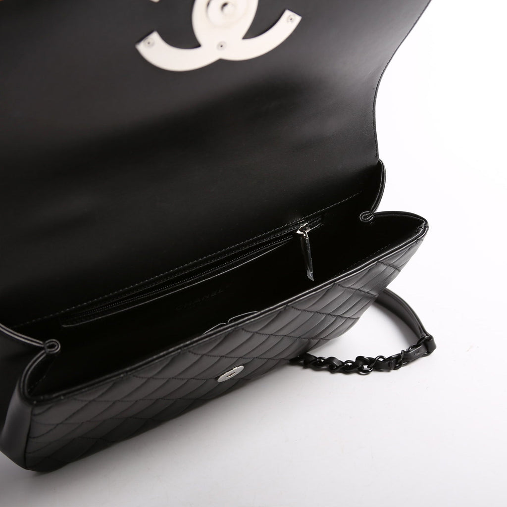 CC Filigree Flap Bag Medium Lambskin 30M Black
