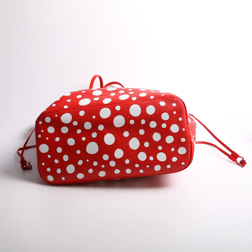 LV x YK Infinity Dots Neverfull with Wallet MM Empreinte Red and White