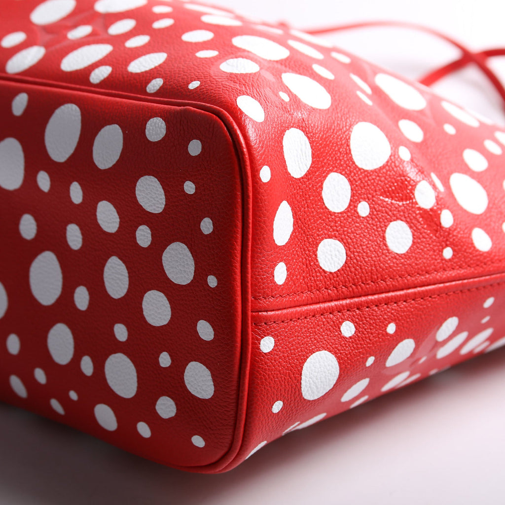 LV x YK Infinity Dots Neverfull with Wallet MM Empreinte Red and White