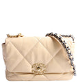 Quilted Goatskin 19 Medium Flap 30M Tan