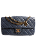 CC Crown Flap Bag Lambskin 18M Navy