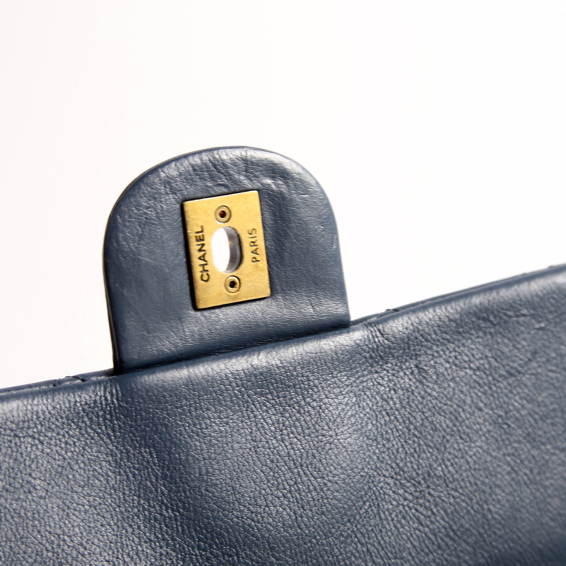 CC Crown Flap Bag Lambskin 18M Navy