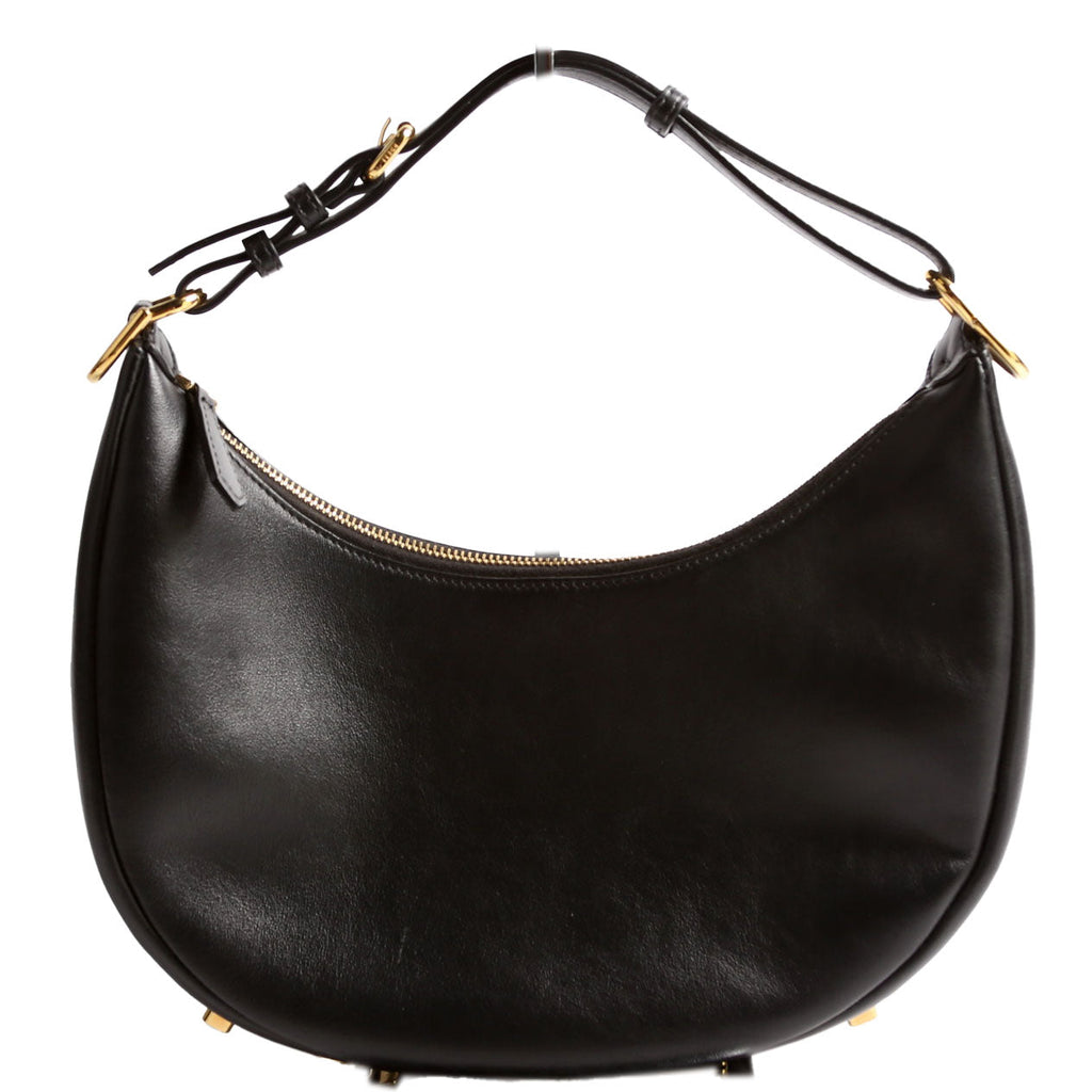 8BR798 Fendigraphy Small Leather Hobo Black