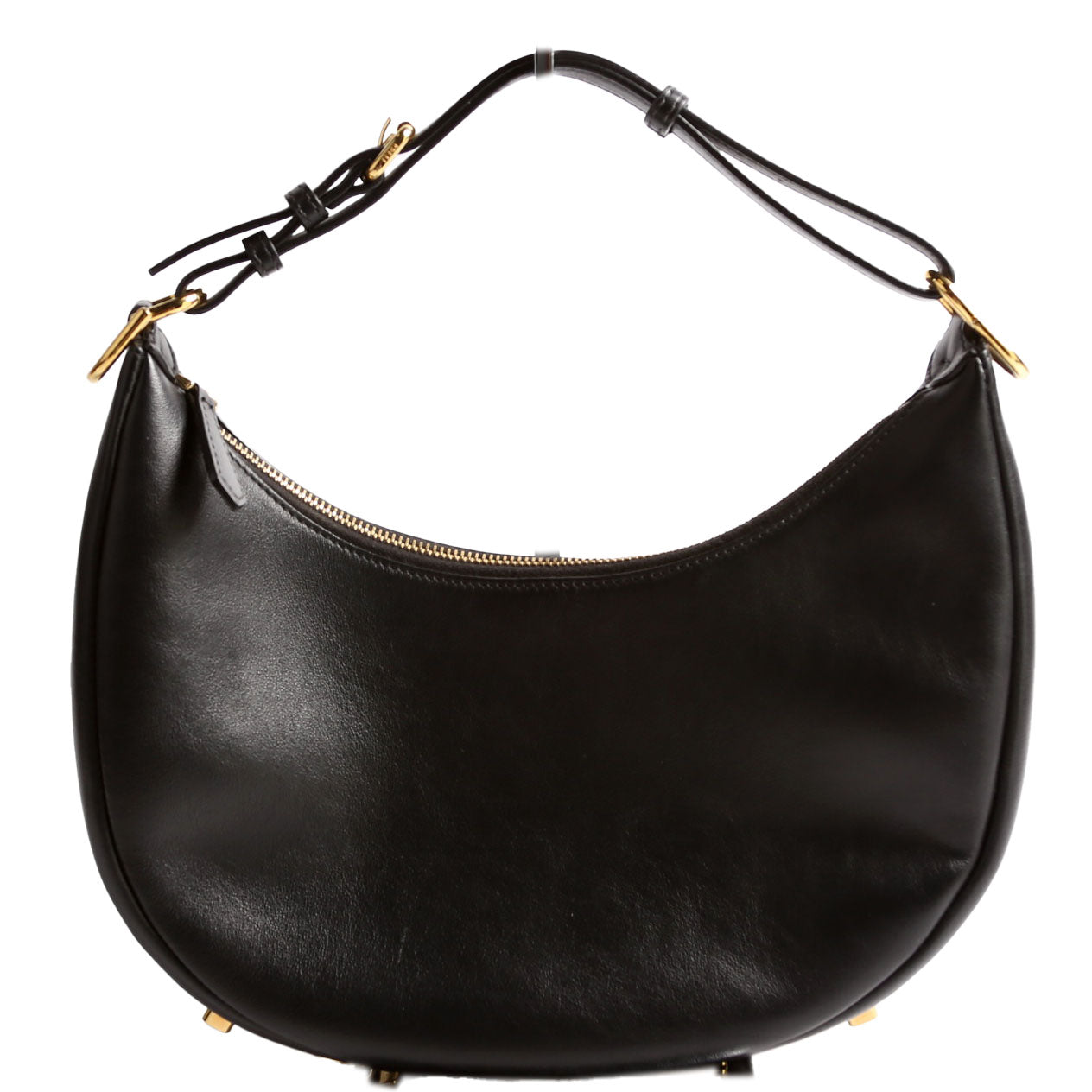 8BR798 Fendigraphy Small Leather Hobo Black