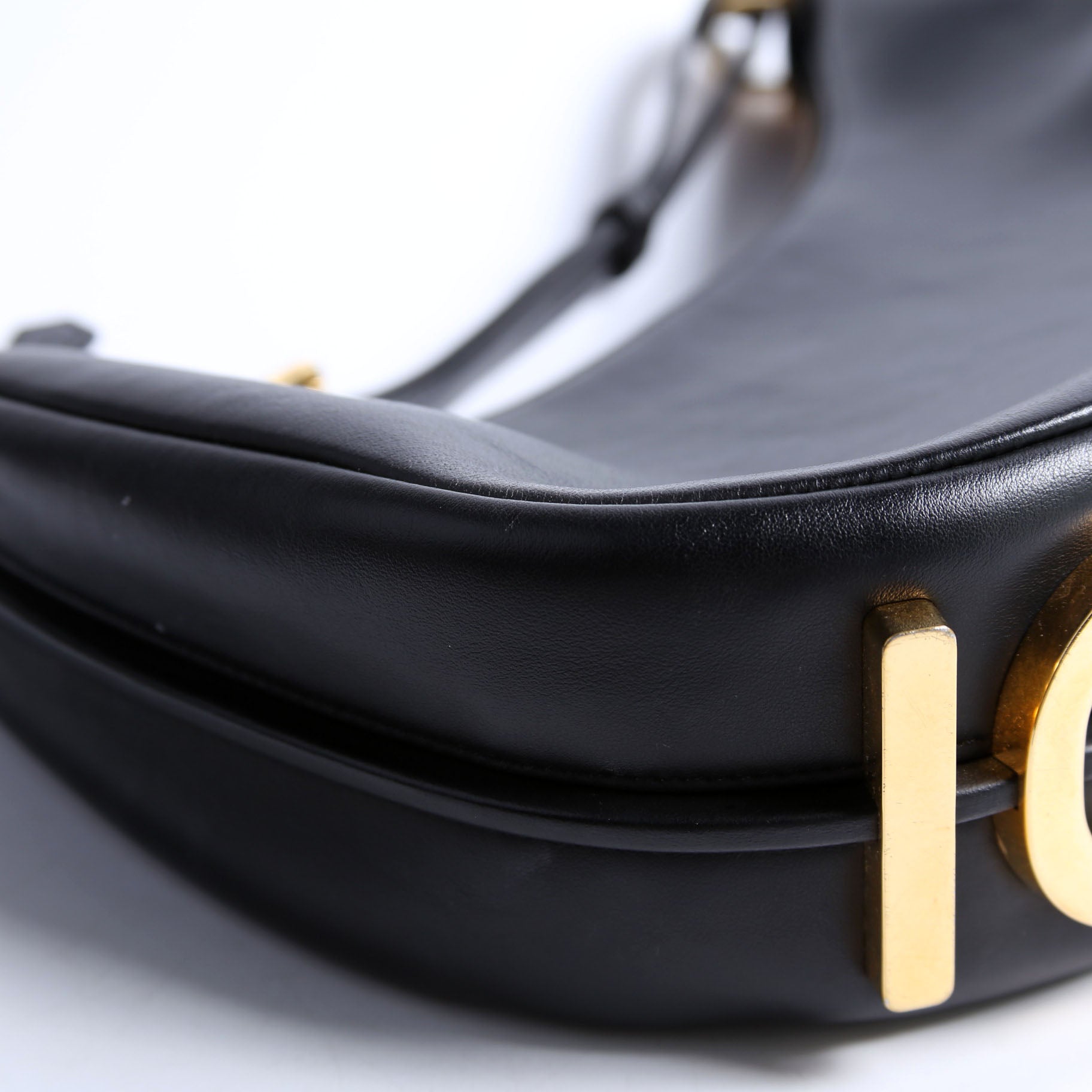 8BR798 Fendigraphy Small Leather Hobo Black