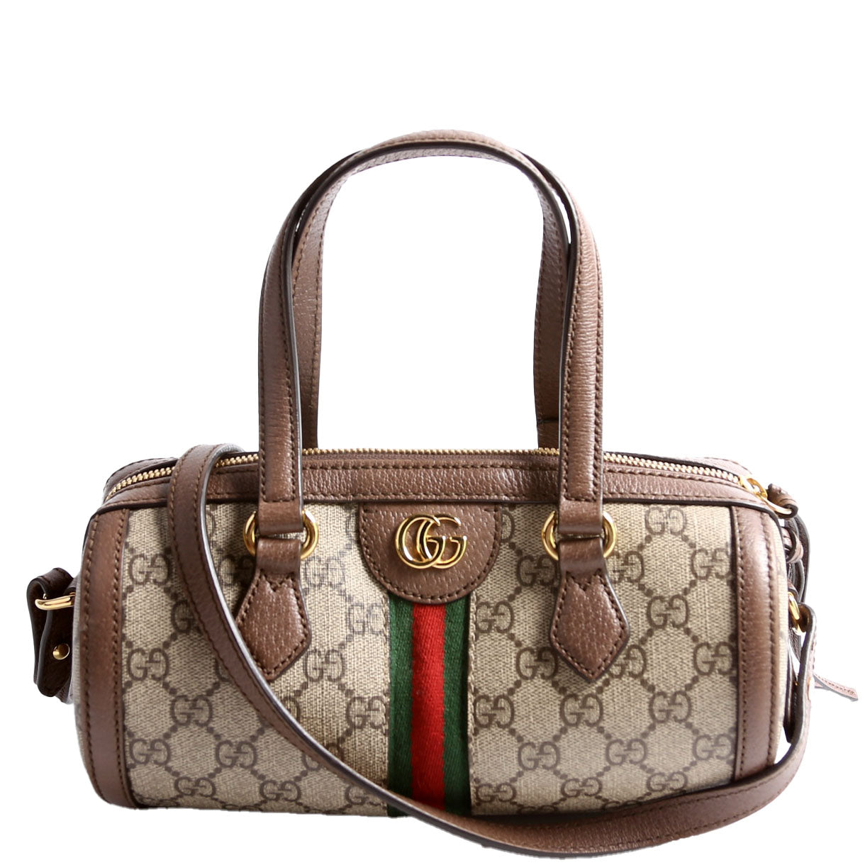 602577 Ophidia GG Boston Bag Small Brown