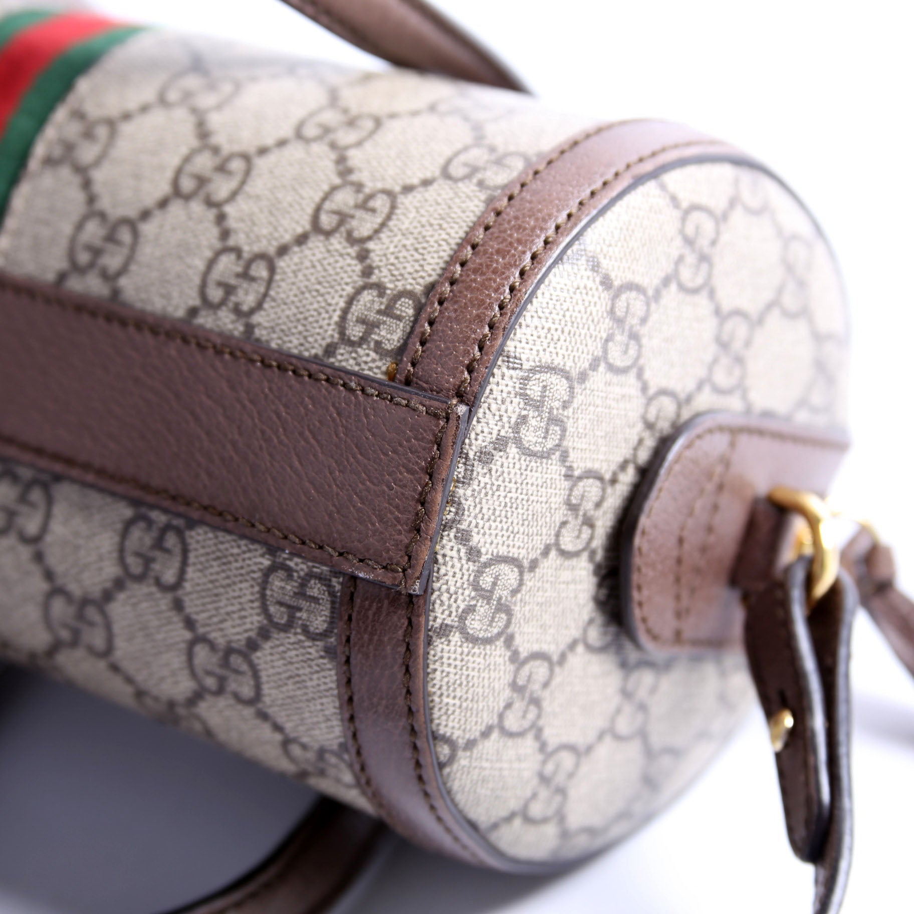 602577 Ophidia GG Boston Bag Small Brown