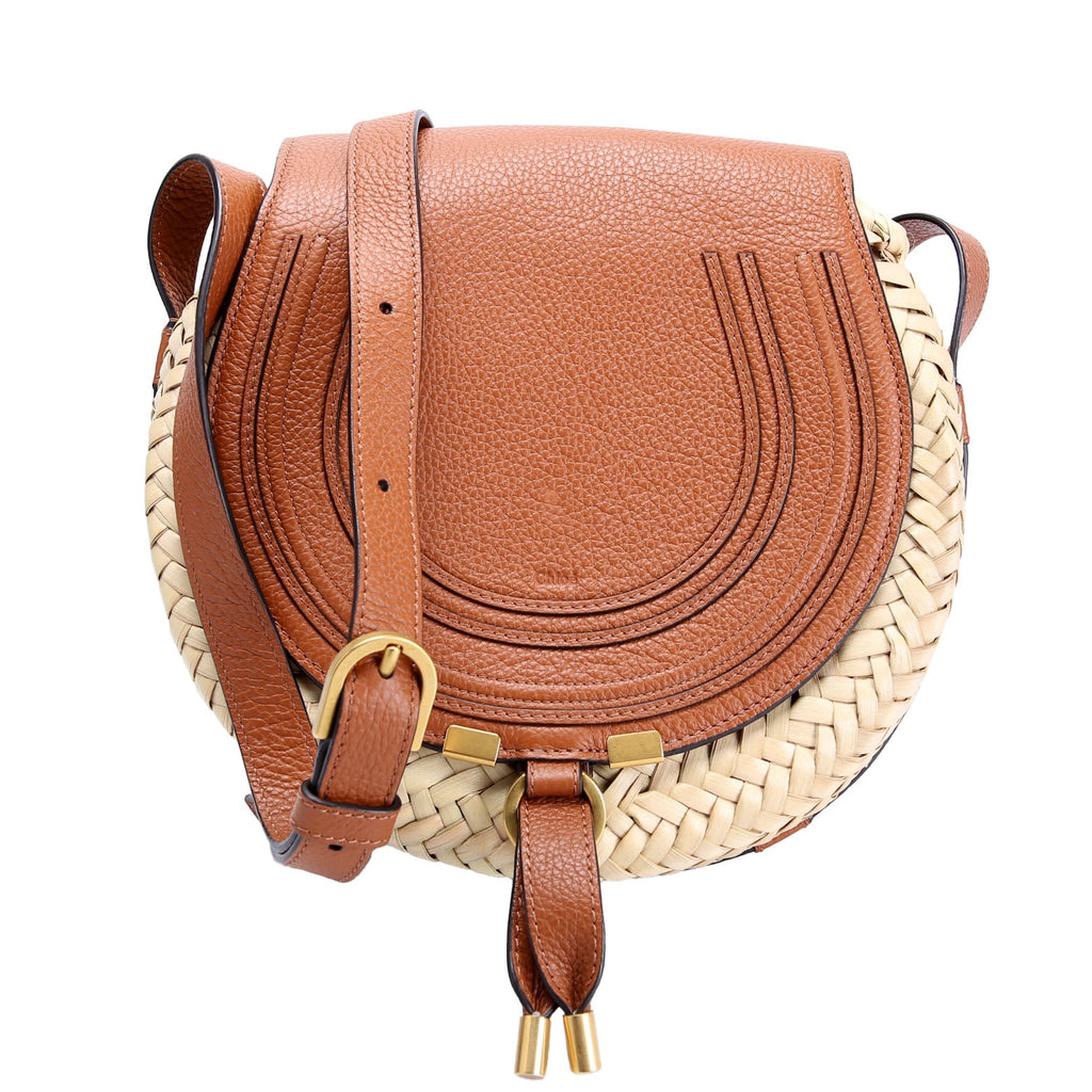 Marcie Raffia Saddle Bag