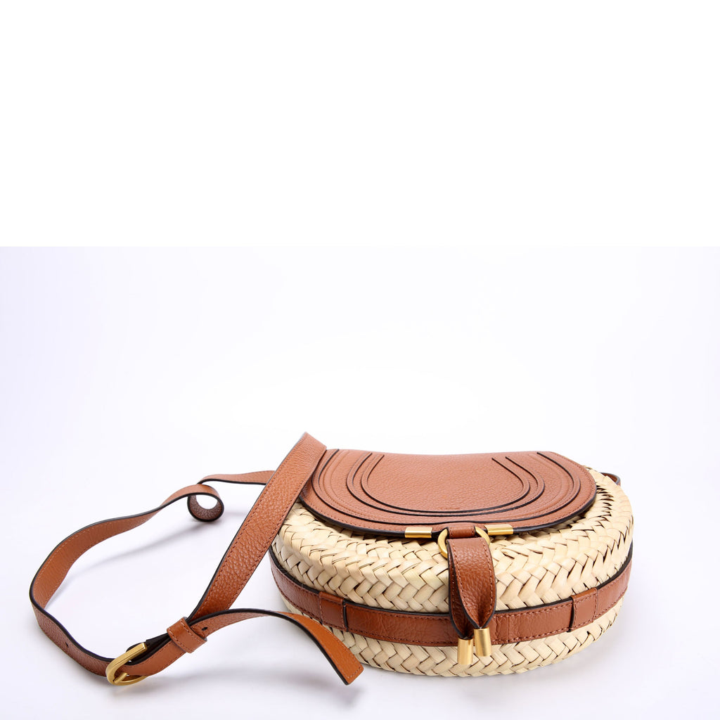 Marcie Raffia Saddle Bag