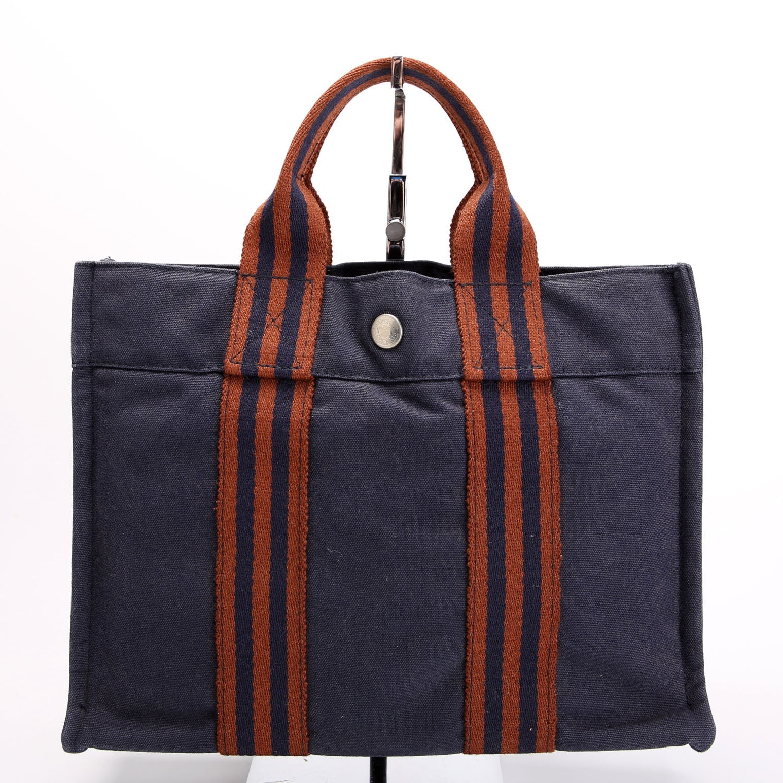 Toile Fourre-Tout PM Tote Navy/Brown