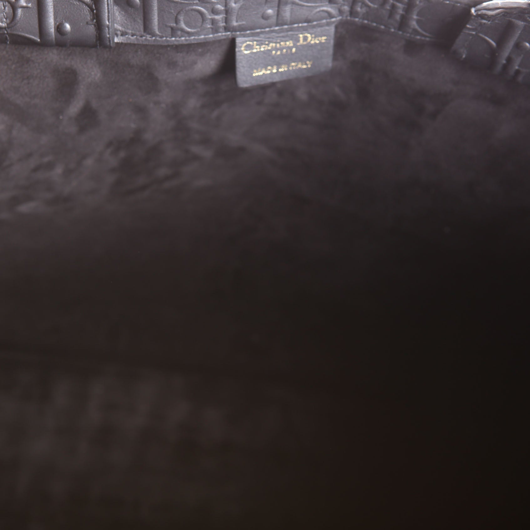 Book Tote Large Calfskin Embossed Black