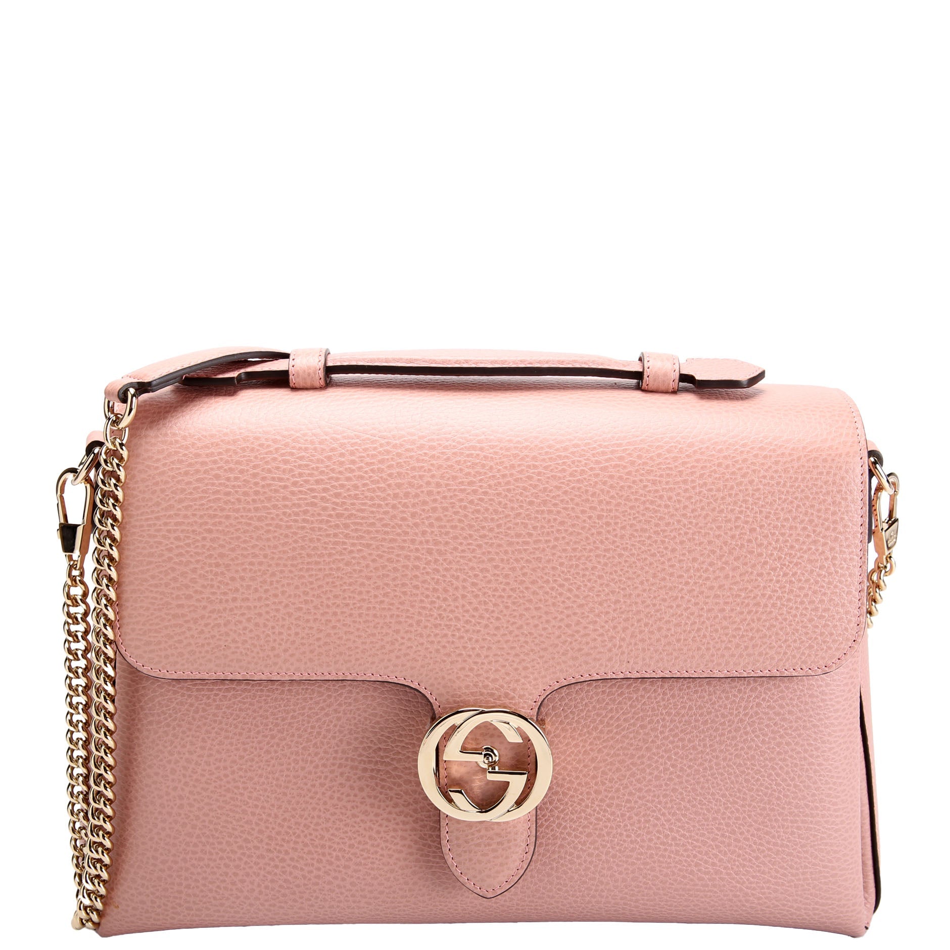 510306 Large Interlocking GG Shoulder Pink