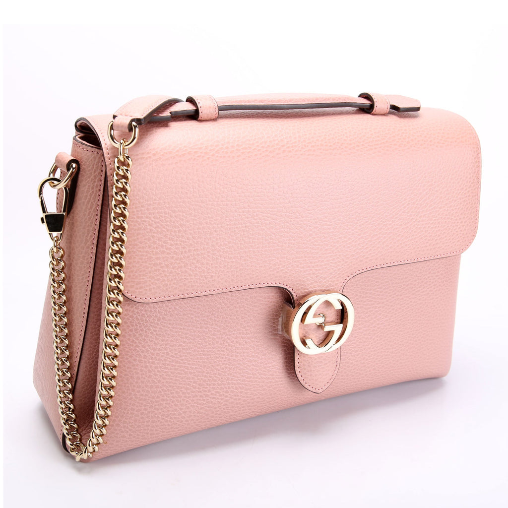 510306 Large Interlocking GG Shoulder Pink