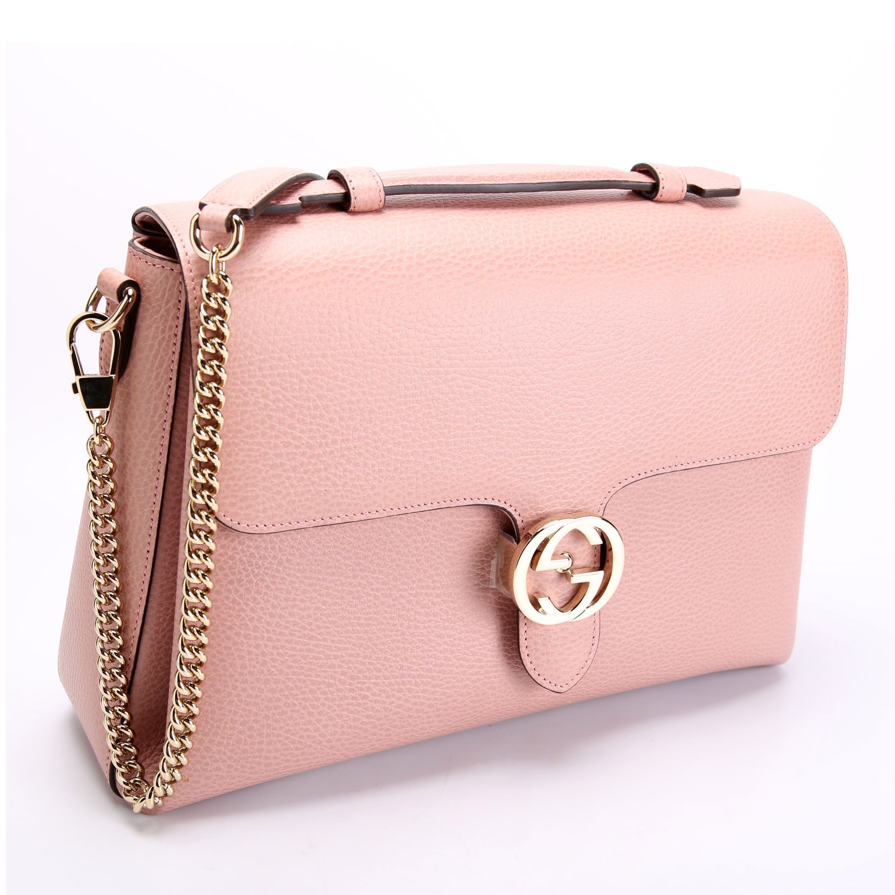 510306 Large Interlocking GG Shoulder Pink