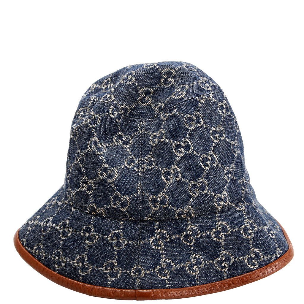 Hat: GG Denim Bucket Hat Size S