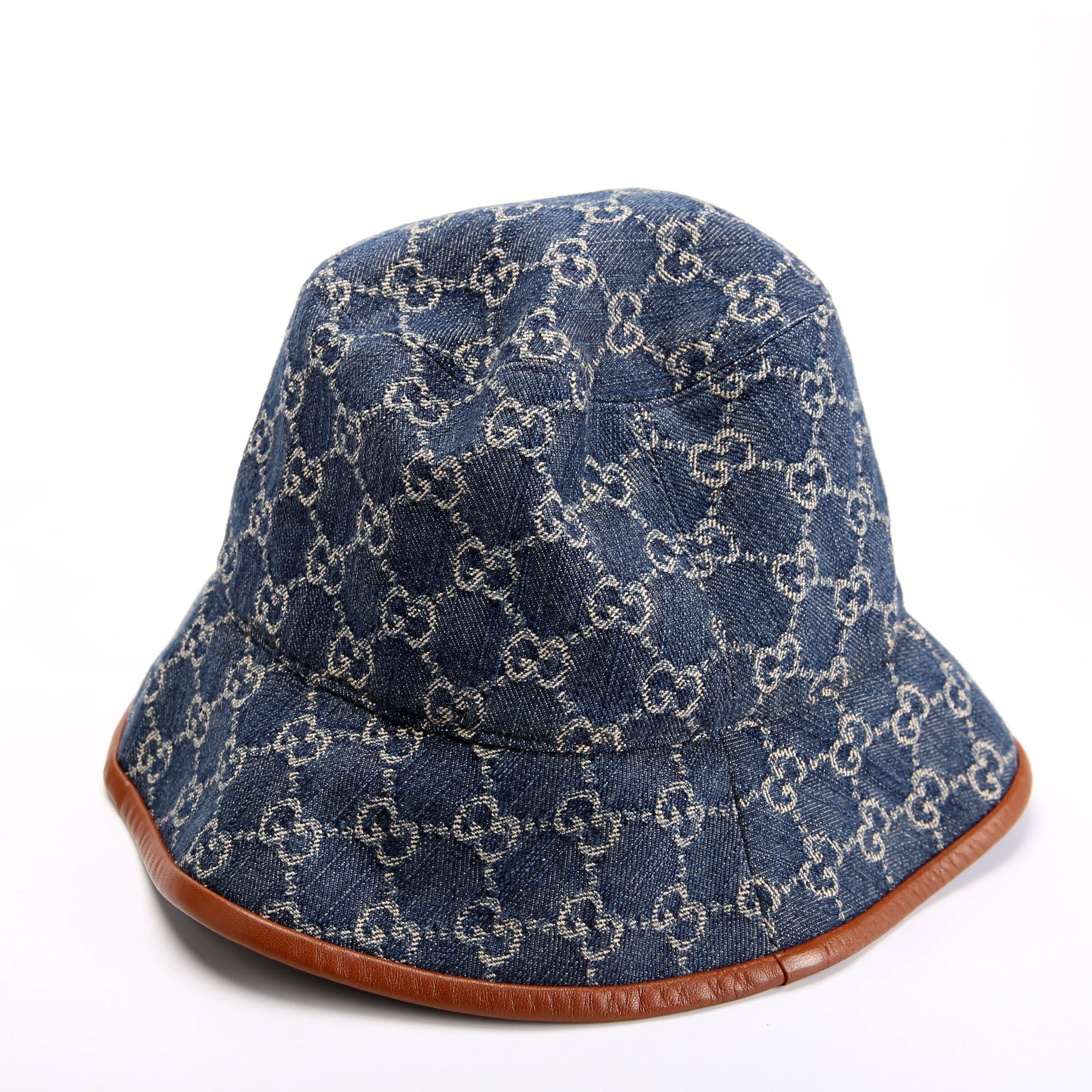 Hat: GG Denim Bucket Hat Size S