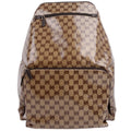 179606 Crystal GG Canvas Backpack Brown