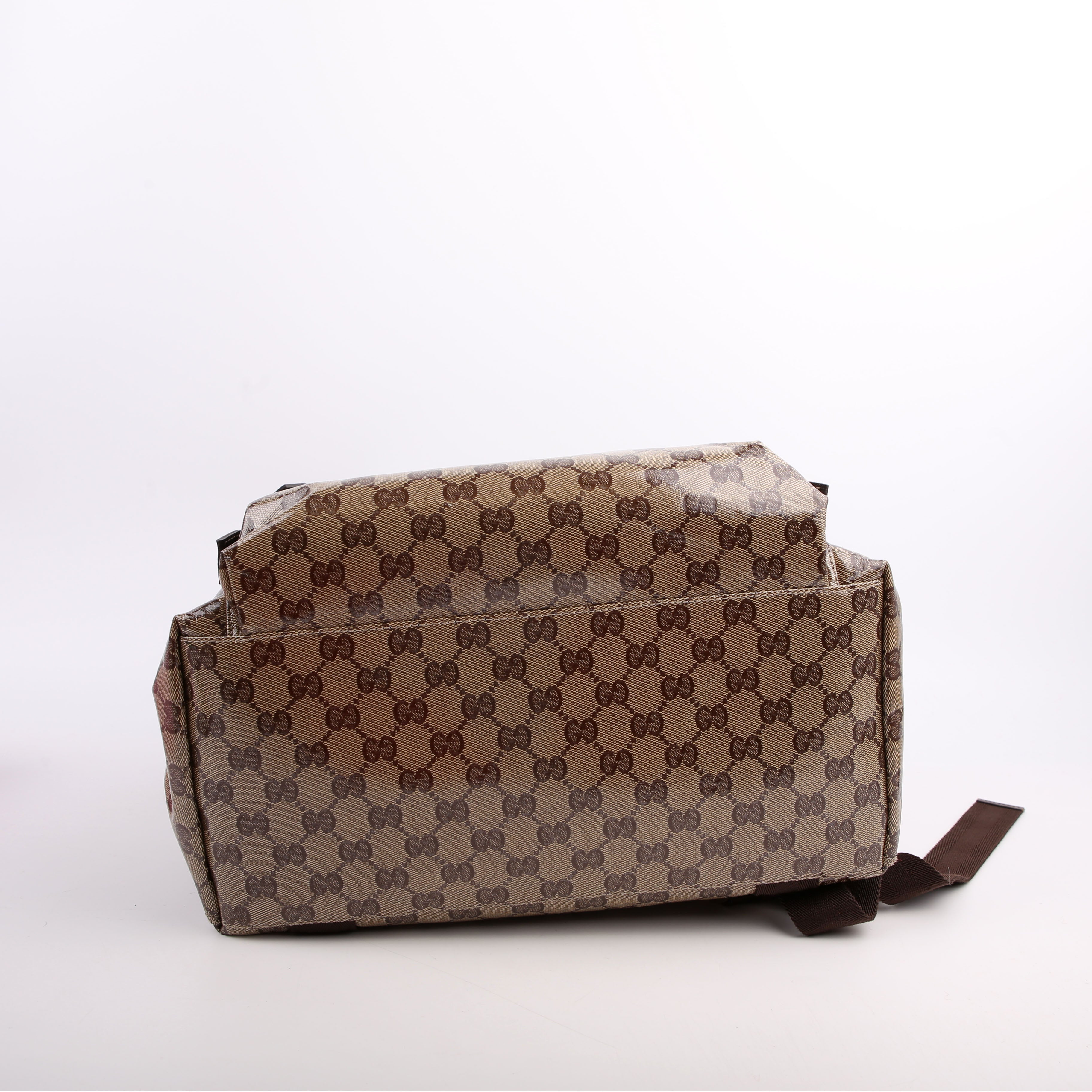 179606 Crystal GG Canvas Backpack Brown