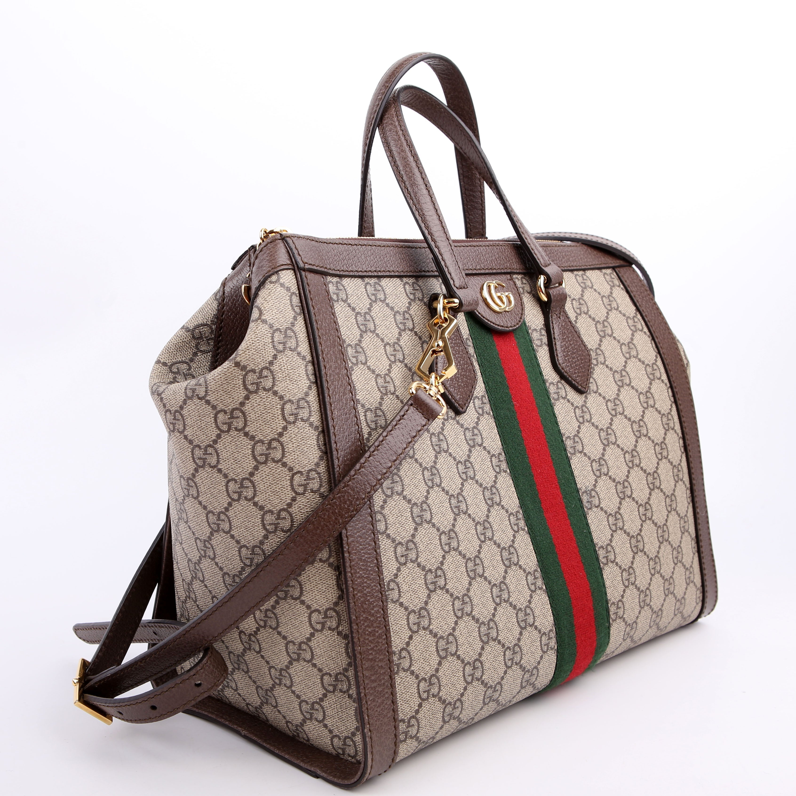 Gucci 524537 Ophidia GG Medium Tote Brown