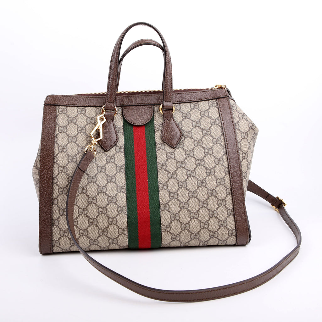 Gucci 524537 Ophidia GG Medium Tote Brown
