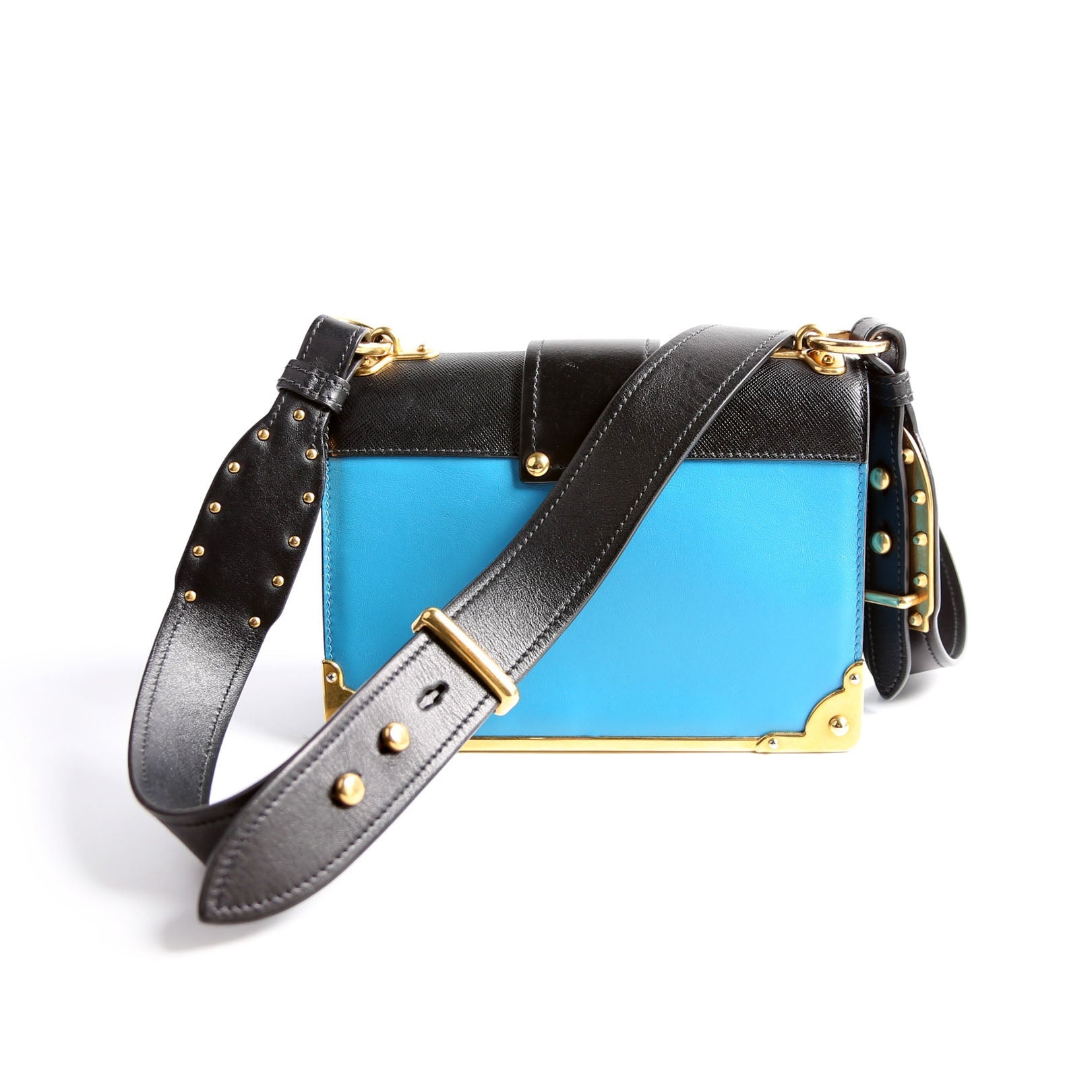 1BD045 Cahier Small Calfskin/Saff Black/Blue
