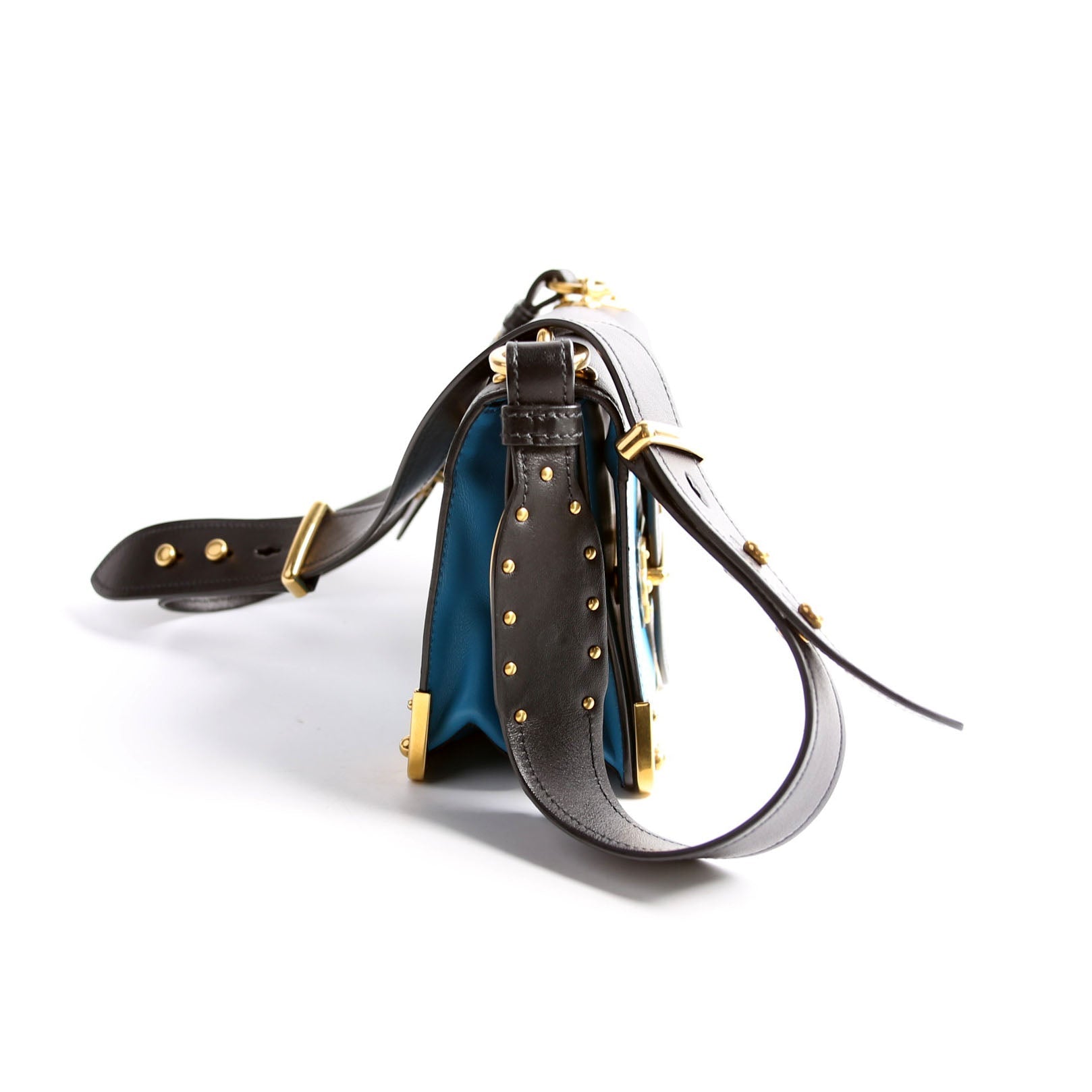 1BD045 Cahier Small Calfskin/Saff Black/Blue