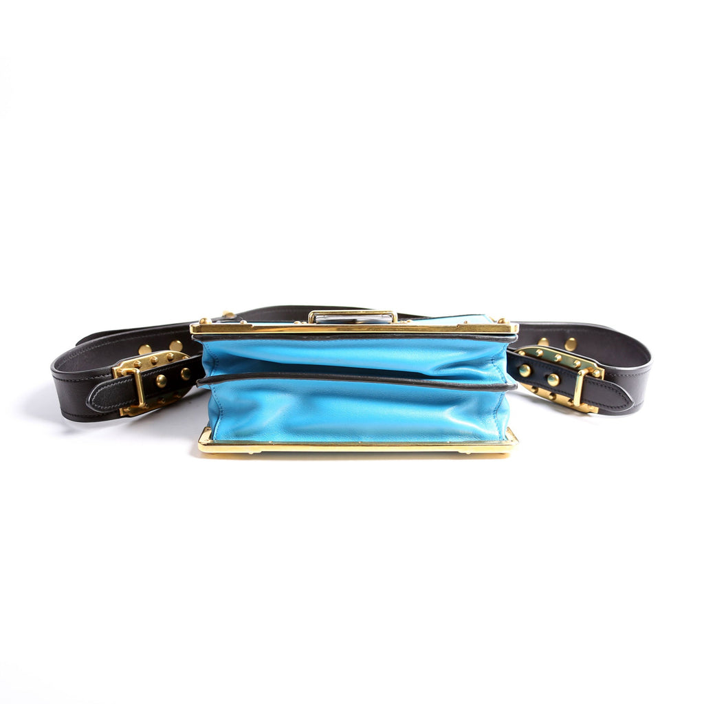 1BD045 Cahier Small Calfskin/Saff Black/Blue